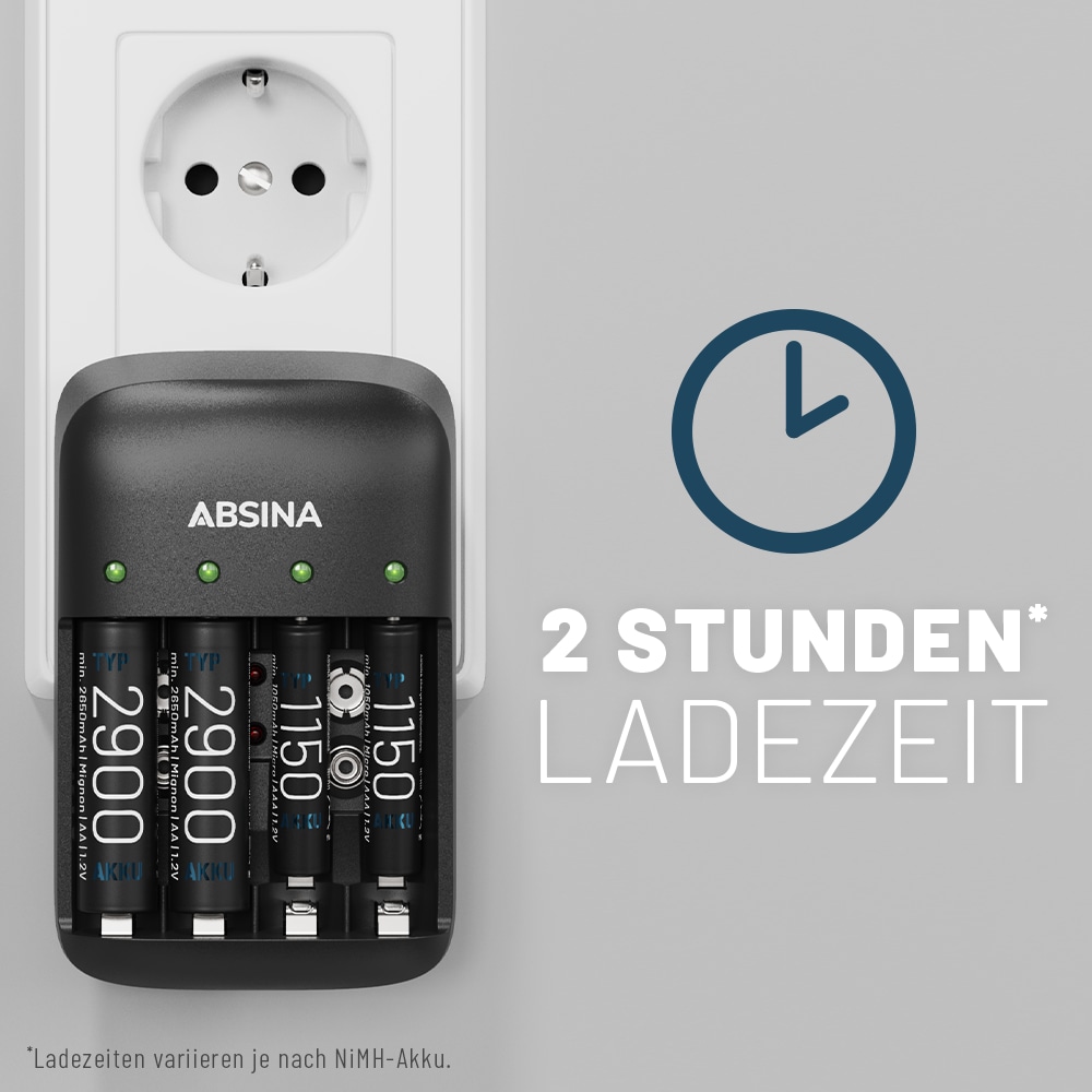 ABSINA Akku-Ladegerät X4