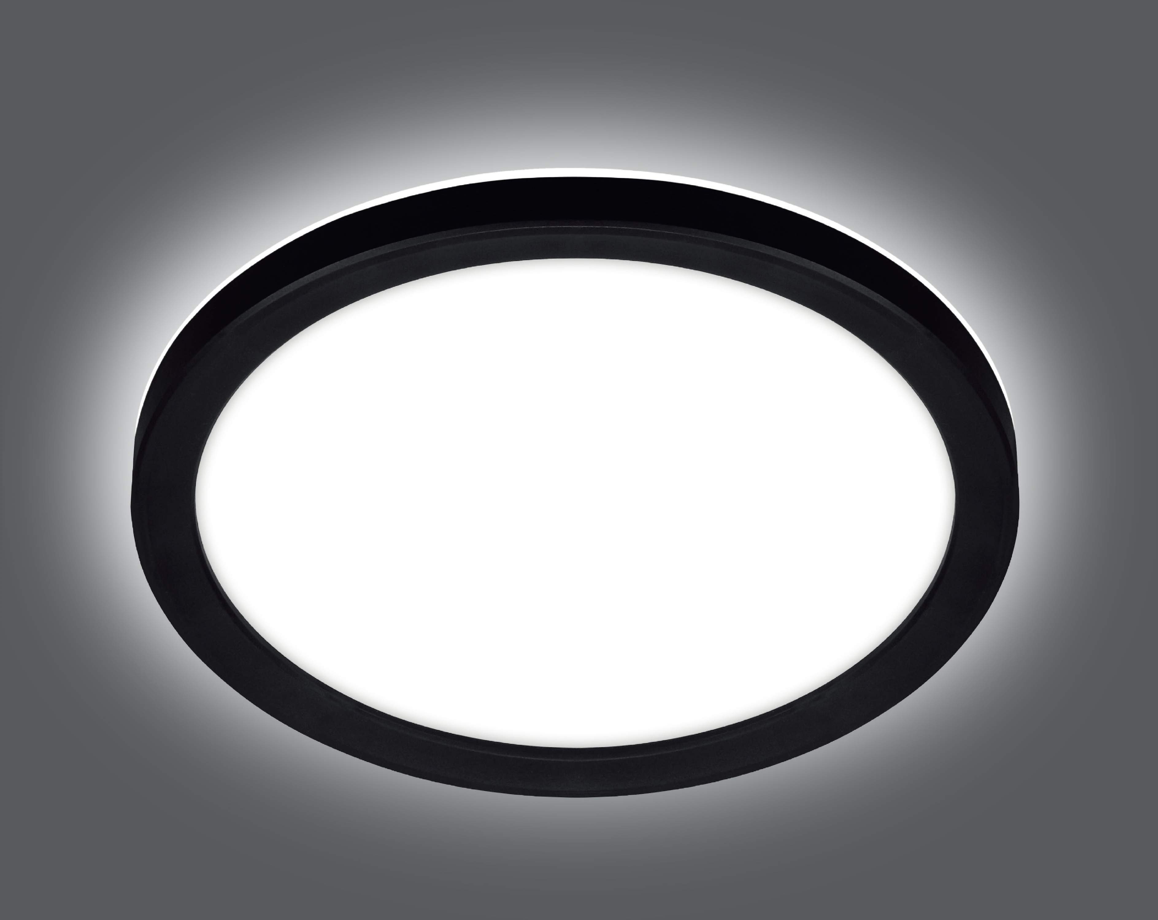 BLULAXA LED-Deckenleuchte, 12W, 3000K, 1200lm, warmweiß, IP20, schwarz