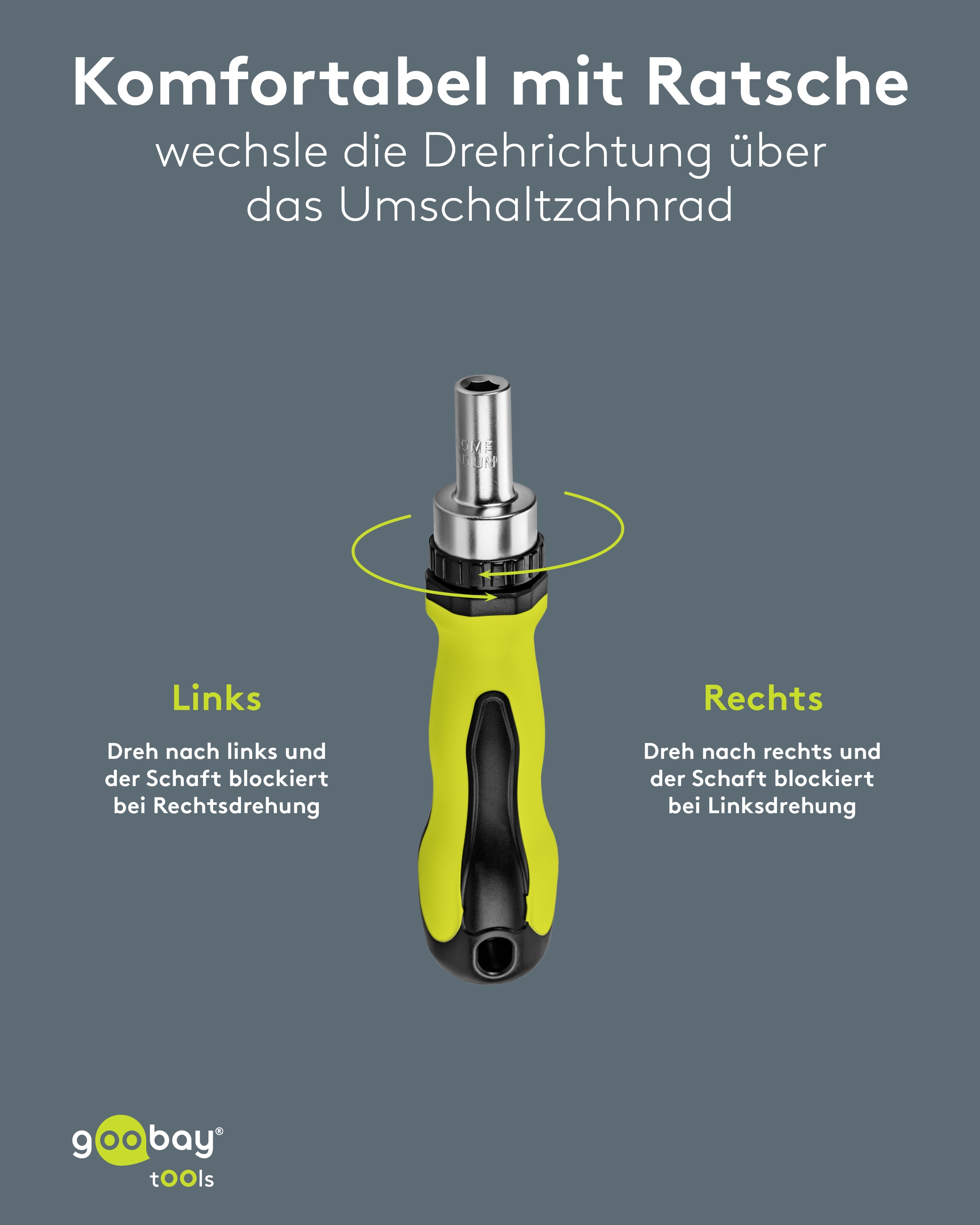 GOOBAY TOOLS Schraubendreher-Set, 77844, mit 100-tlg. Bitsatz