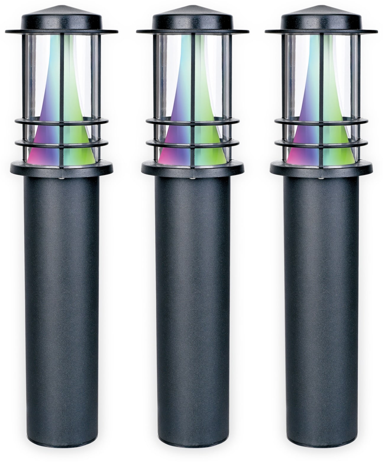 TINT LED-Weg-Leuchte MüLLER LICHT Petunia, 3 Stück, 14 W, 750 lm, 350 mm, RGB