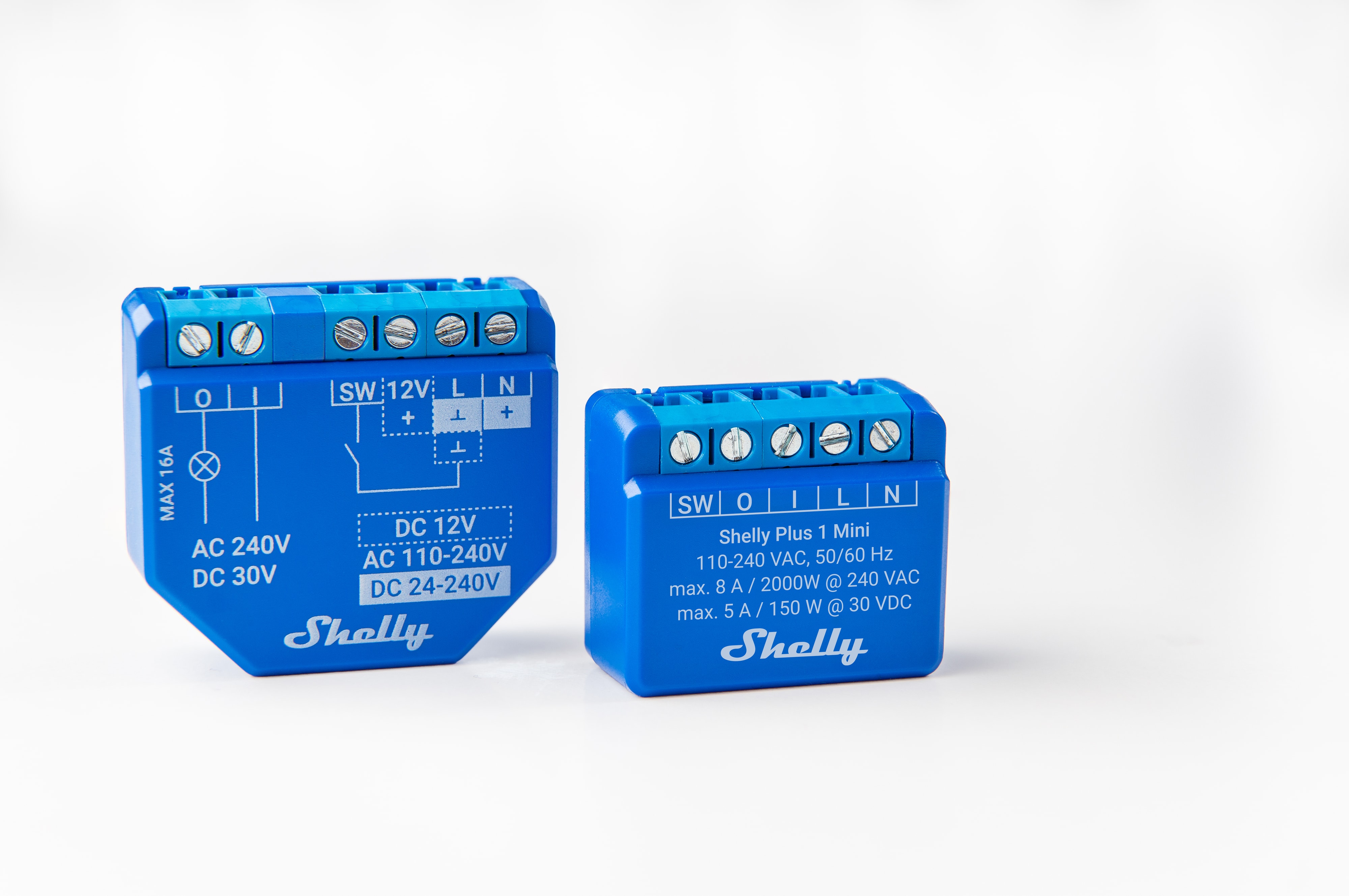 SHELLY WLAN-Schaltaktor Plus 1 Mini, max. 8 A, 1 Kanal, Bluetooth, UP, 4 Stück