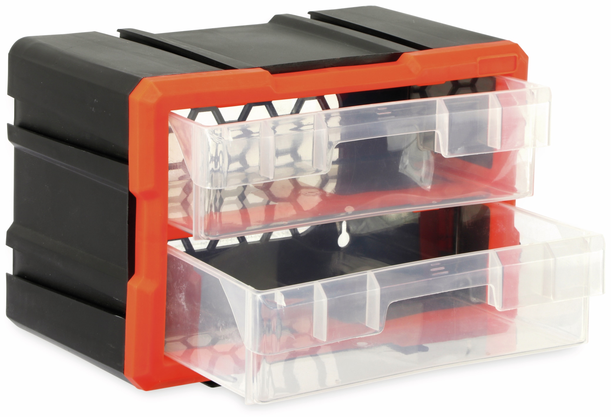 DAYTOOLS Werkzeugbox TW2020, Kunststoff,2-teilig, schwarz/orange