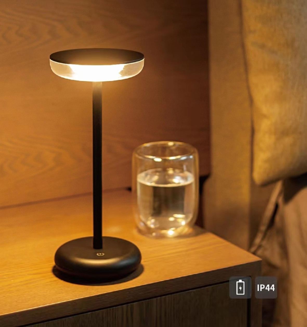 CHILITEC LED Akku Tischleuchte Foco Luz, 2900K, dimmbar, schwarz