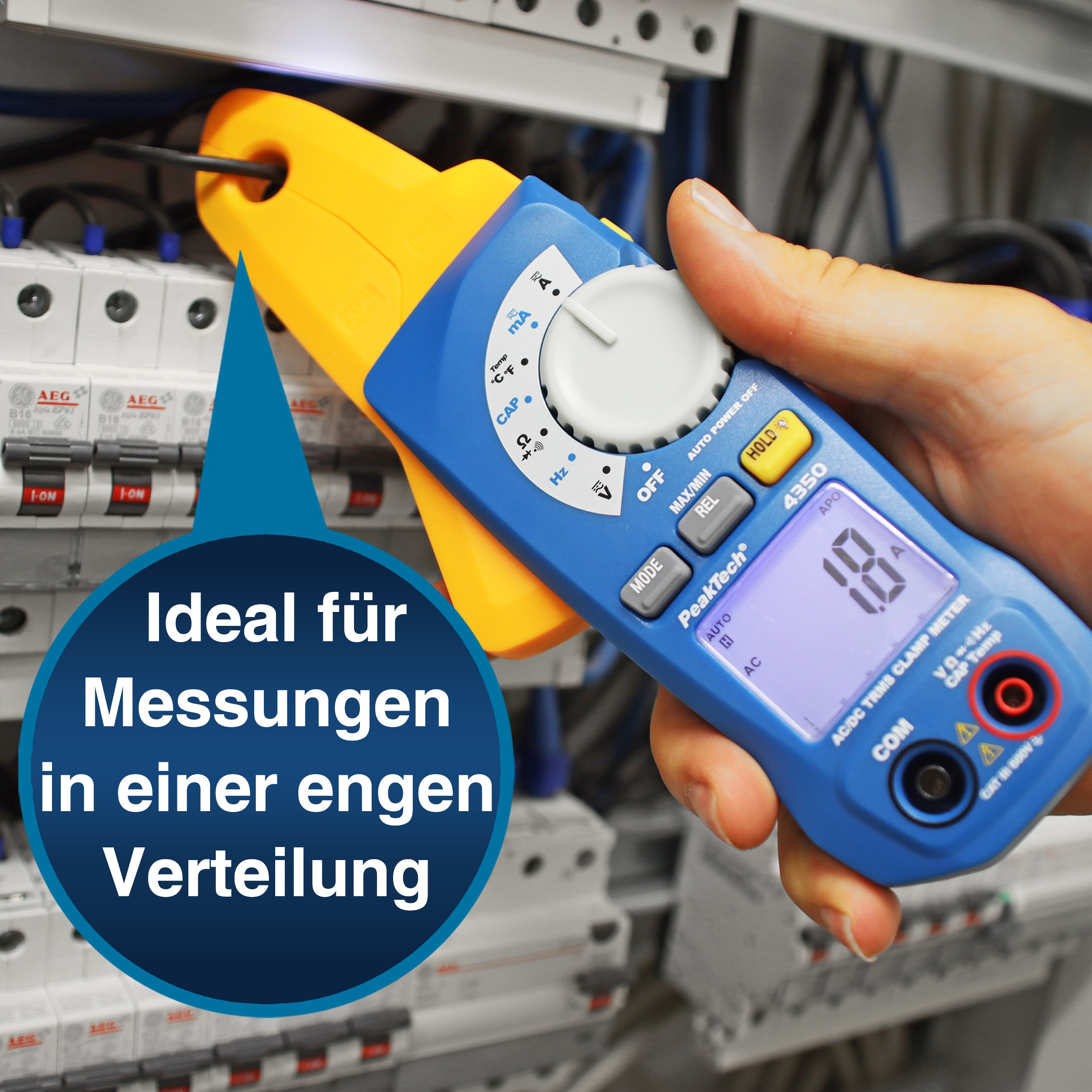 PEAKTECH Stromzange, P 4350, True RMS