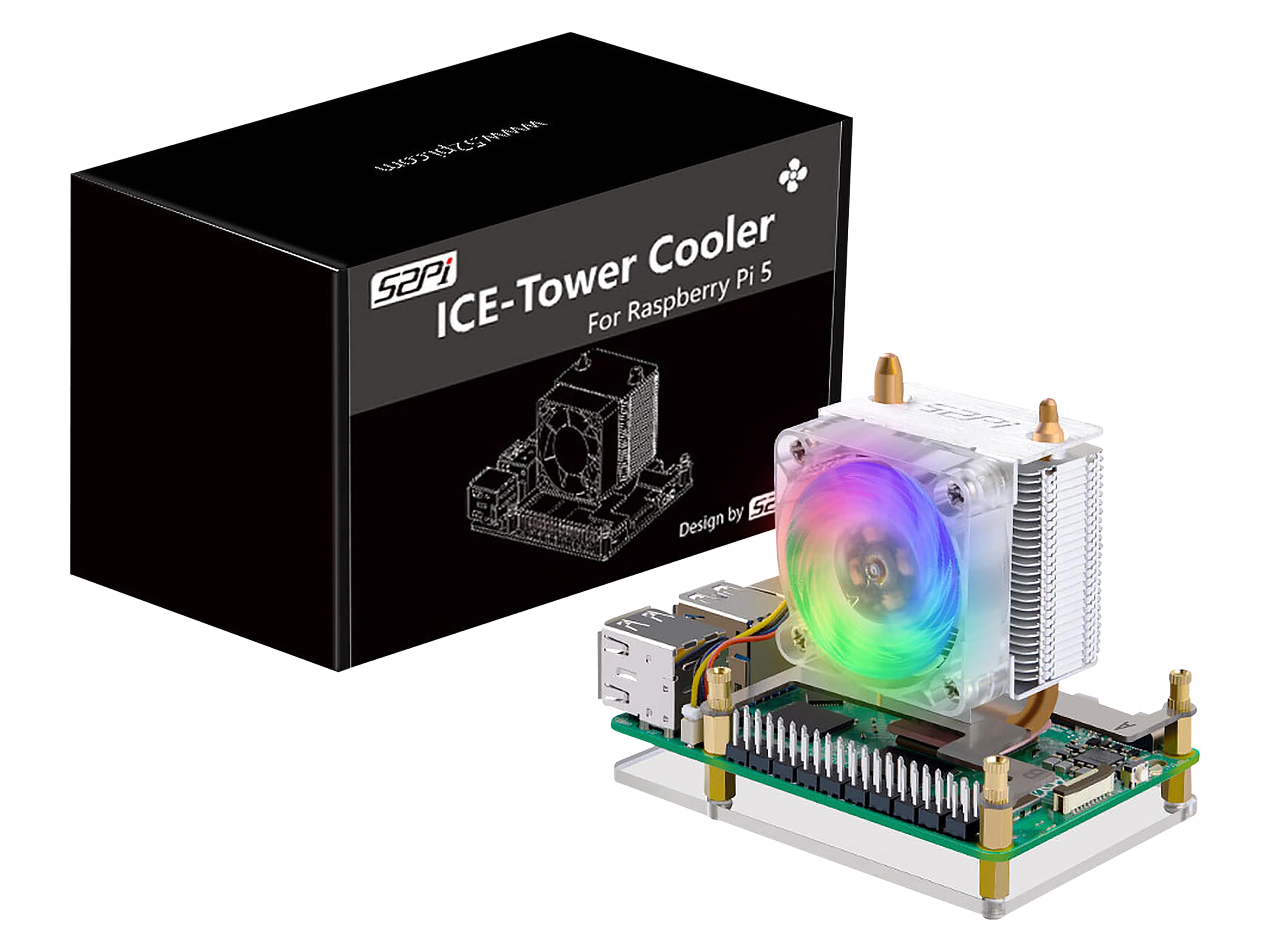 KUBII ICE Tower Lüfter für Raspberry Pi 5, Vertikal, ZP-0180