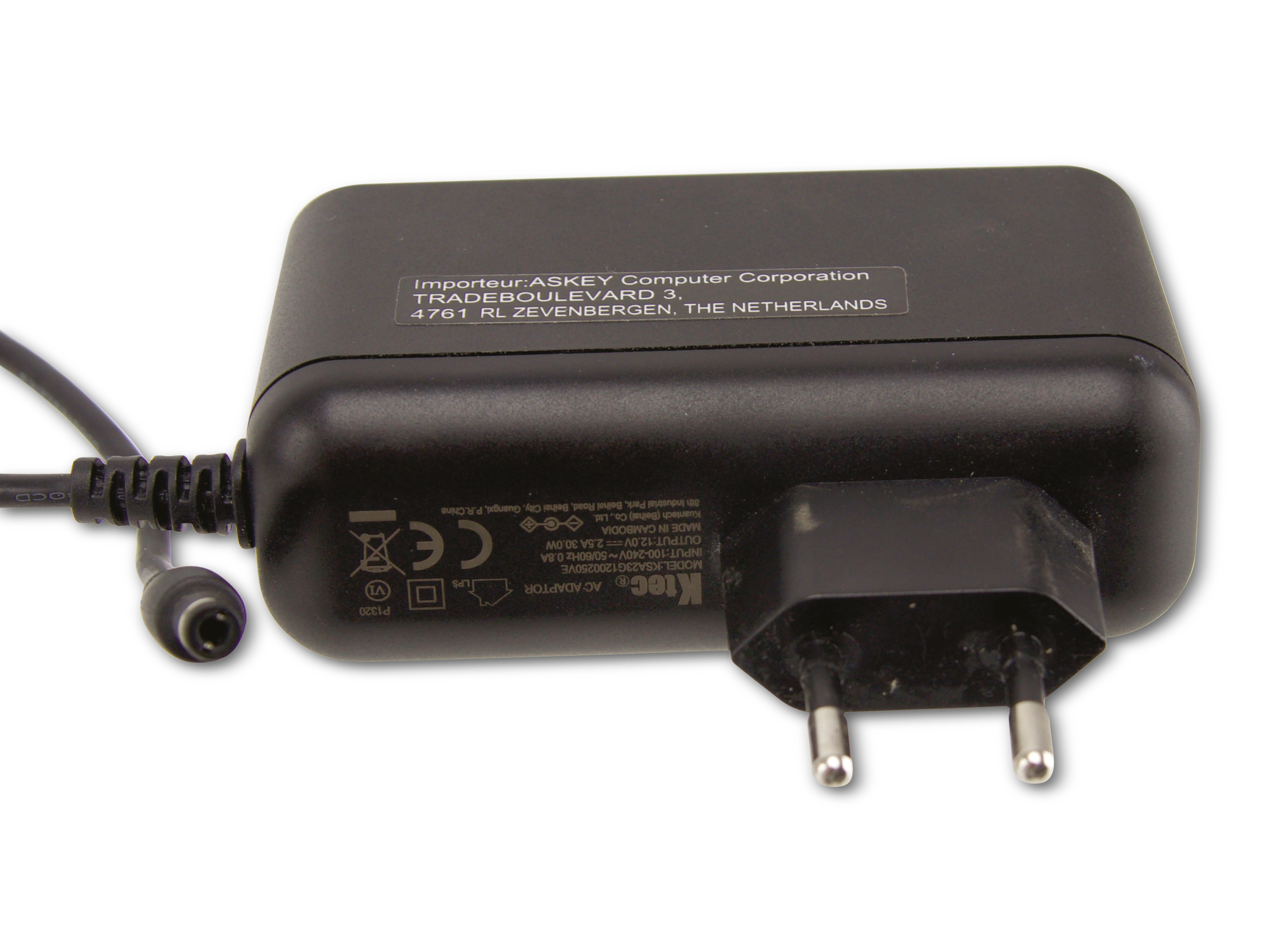 Schaltnetzteil, K-TEC, KSA23G1200250VE, 12V-/ 2,5A