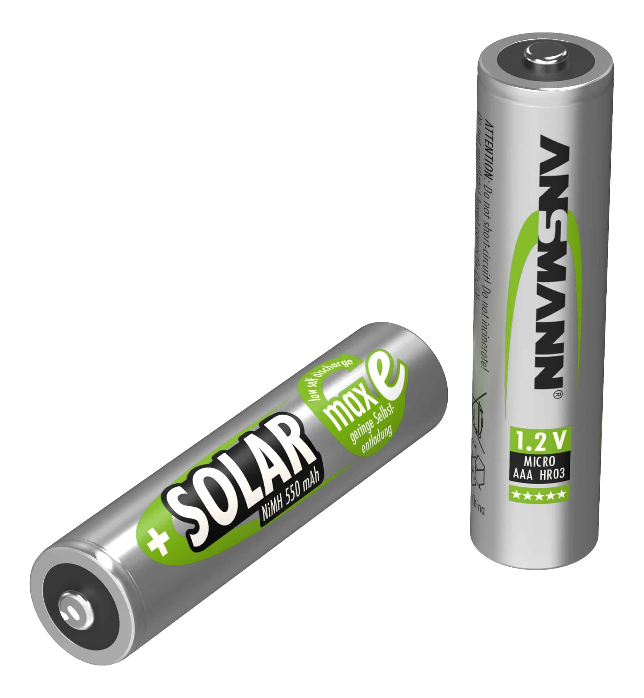 ANSMANN Solar NiMH Akku Micro AAA 550 mAh maxE 2-Stück ANSMANN Solar NiMH Akku Micro AAA 550 mAh maxE 2-Stück