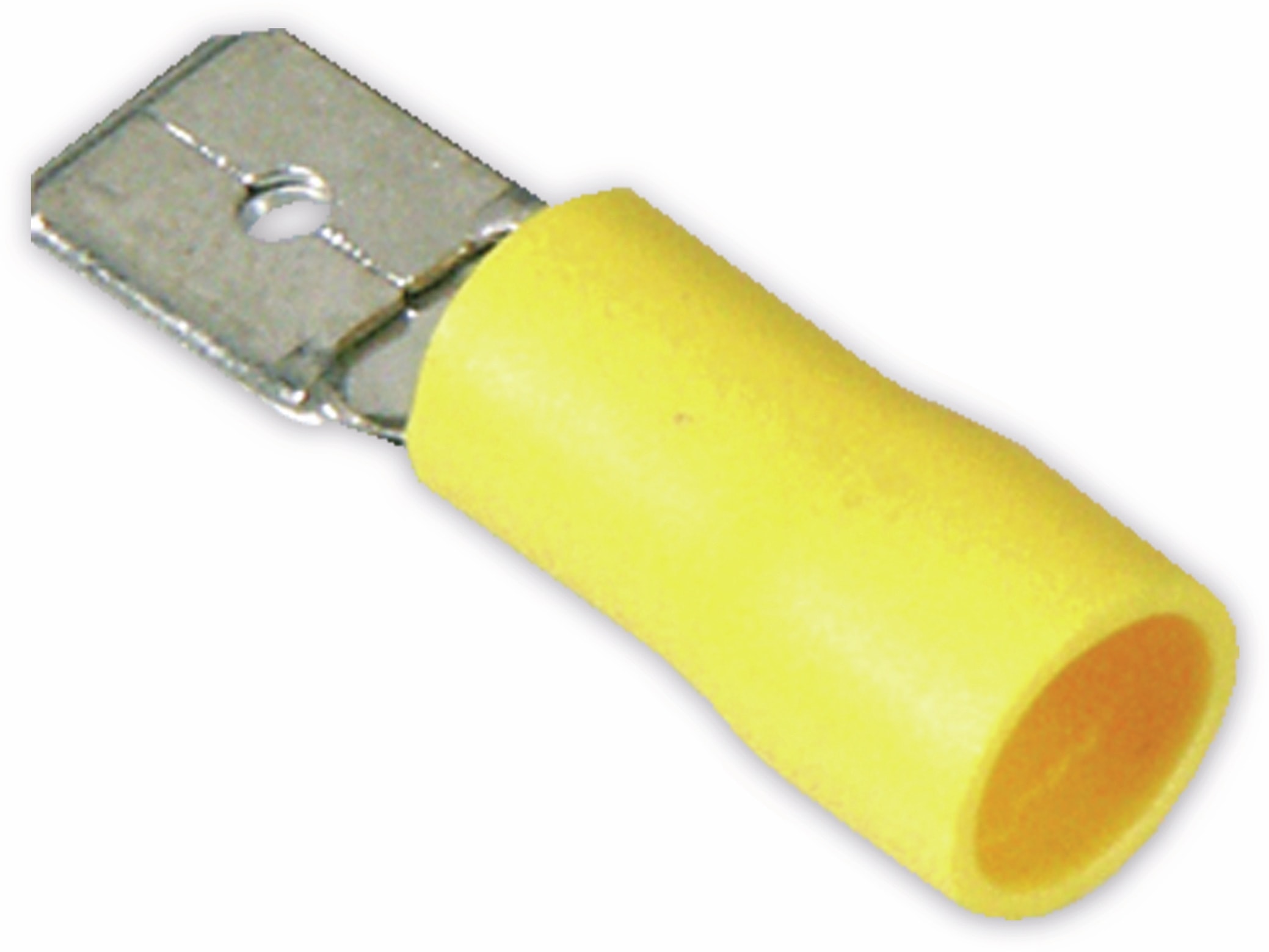 Flachstecker, 6,3 mm, gelb, 10 Stück