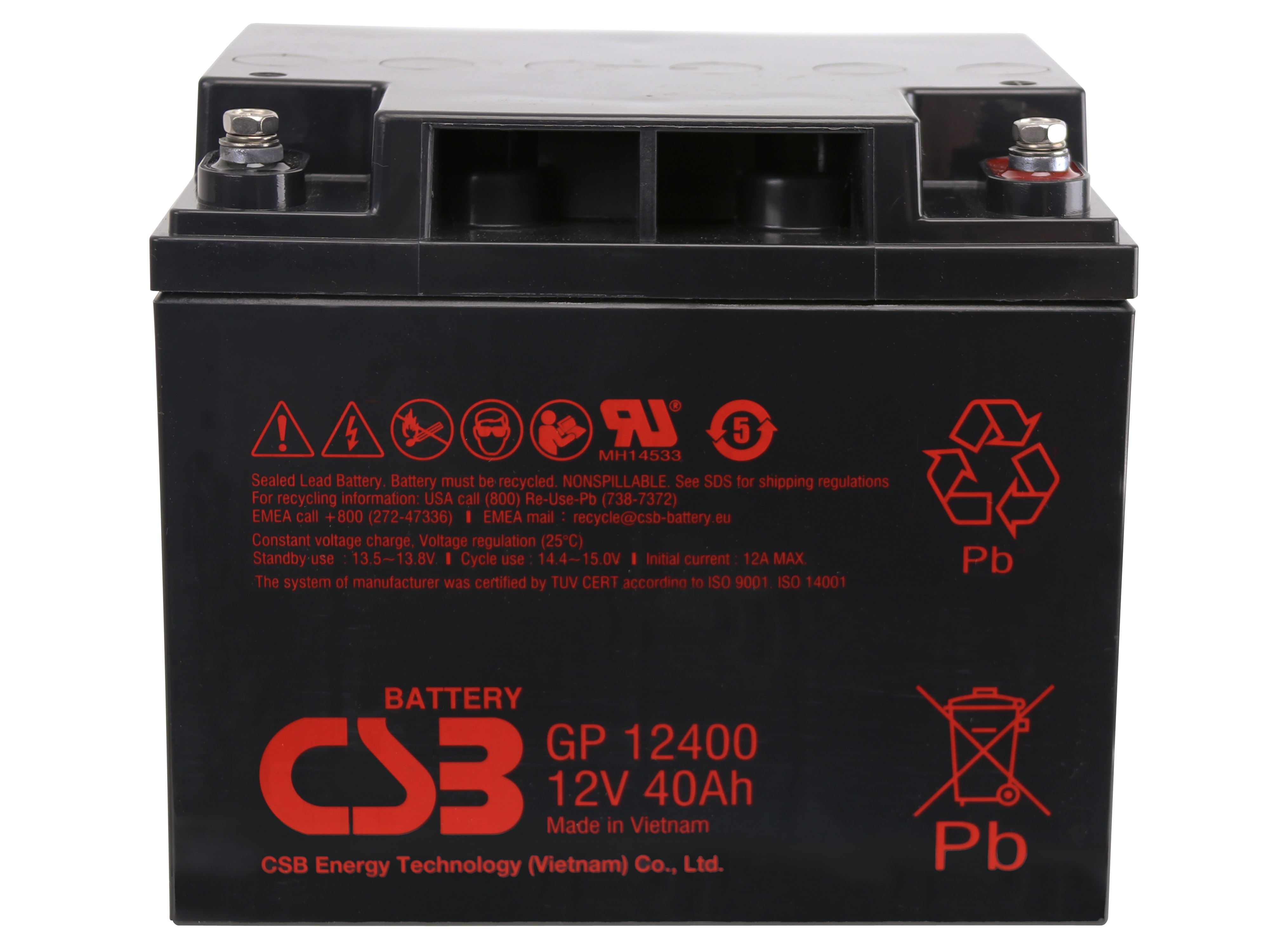 CSB Blei-Akkumulator GP12400, 12 V-/40 Ah CSB Blei-Akkumulator GP12400, 12 V-/40 Ah