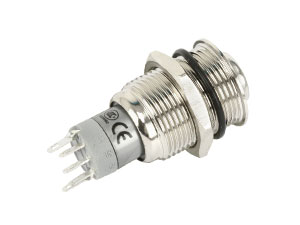 Metall-Einbaudrucktaster mit LED-Beleuchtung Metall-Einbaudrucktaster mit LED-Beleuchtung