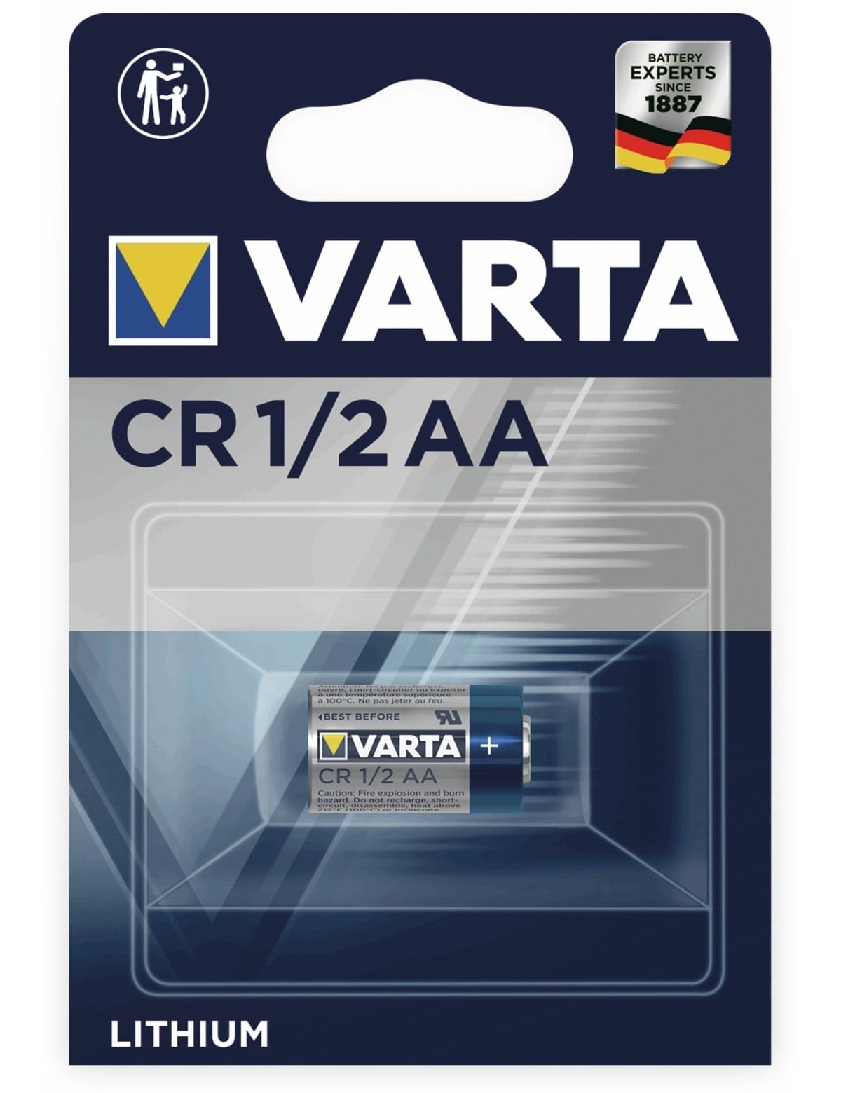 VARTA Lithium-Batterie CR1/2AA, 3 V-, 950 mAh VARTA Lithium-Batterie CR1/2AA, 3 V-, 950 mAh