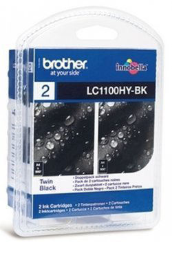 BROTHER Tintenpatronen LC1100HY - 2er-Pack - Schwarz