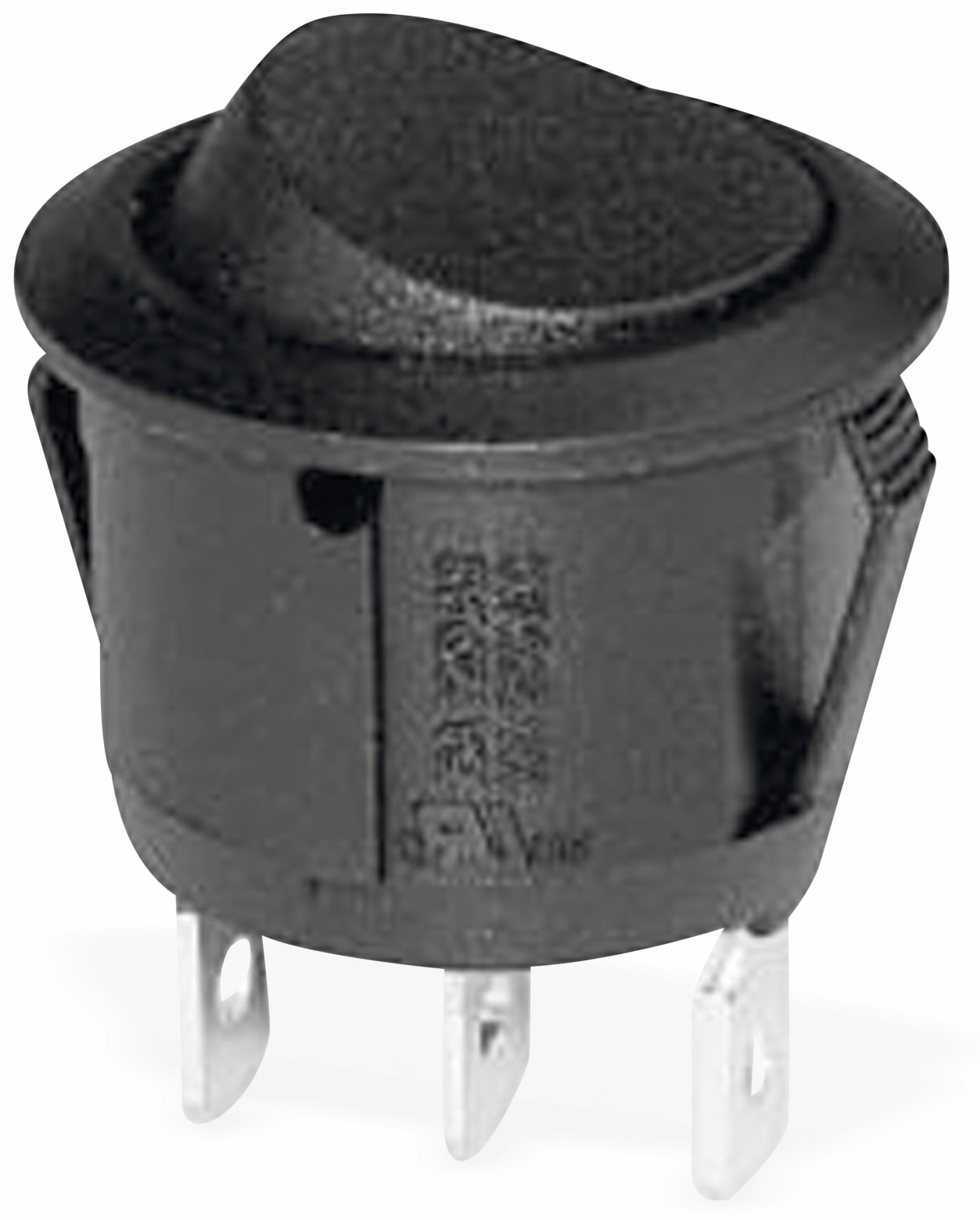 Wippenschalter 1xU 250V 10A sw, Ø 20,2 mm