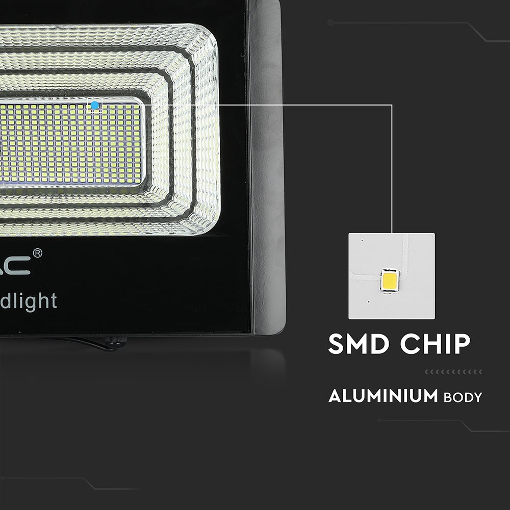 V-TAC Solar LED-Fluter VT-200W, 40 W, 4000 K, mit Panel + Fernbedienung