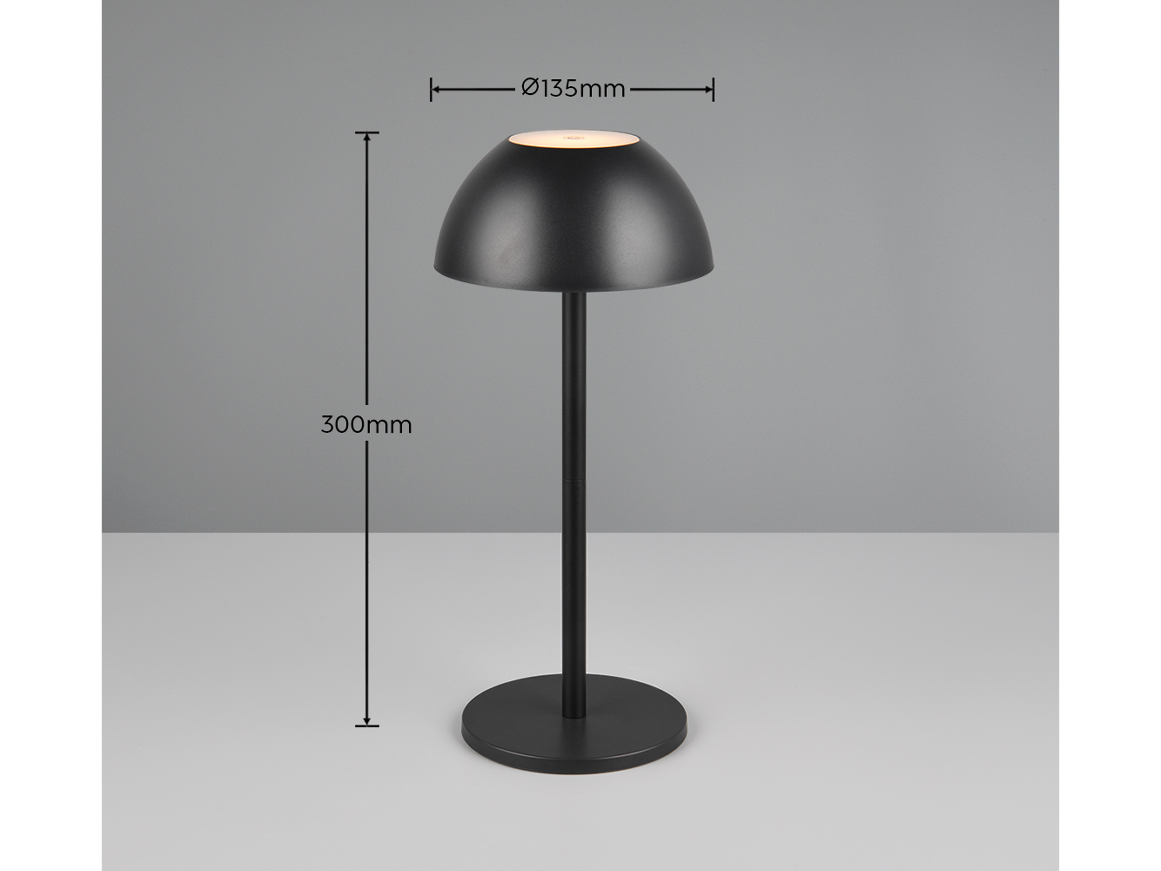 REALITY LED-Akku-Tischleuchte Ricardo R54106132 schwarz, IP54, 1,7 W, 240 lm, 3000 K REALITY LED-Akku-Tischleuchte Ricardo R54106132 schwarz, IP54, 1,7 W, 240 lm, 3000 K