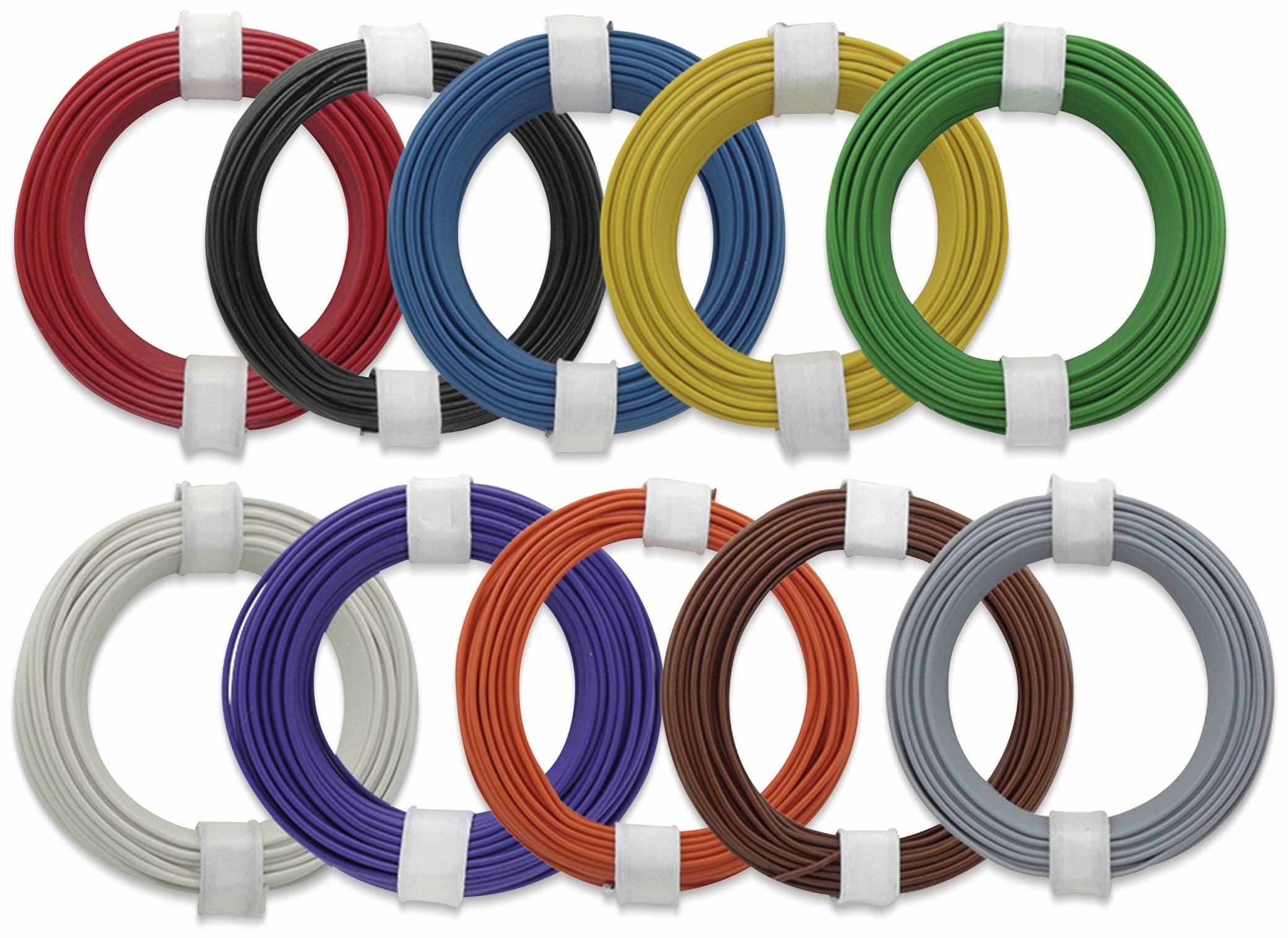 DONAU ELEKTRONIK Kupferlitzen-Set (0,14 mm²) 10 x 10 m, 10 farbig DONAU ELEKTRONIK Kupferlitzen-Set (0,14 mm²) 10 x 10 m, 10 farbig