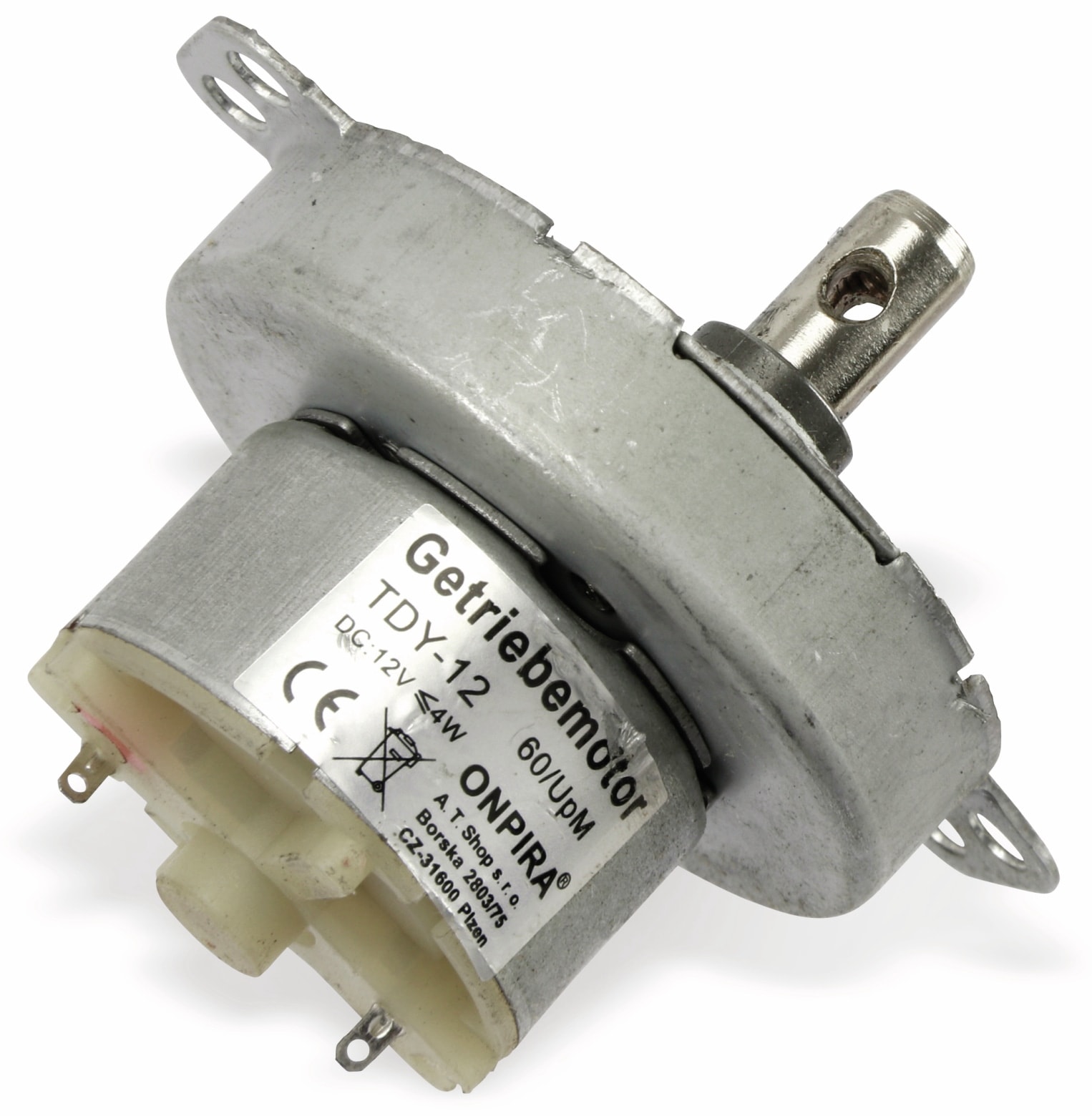 Gleichstrom-Getriebemotor TDY-12, 12 V-, 0,18 A, 60 U/min