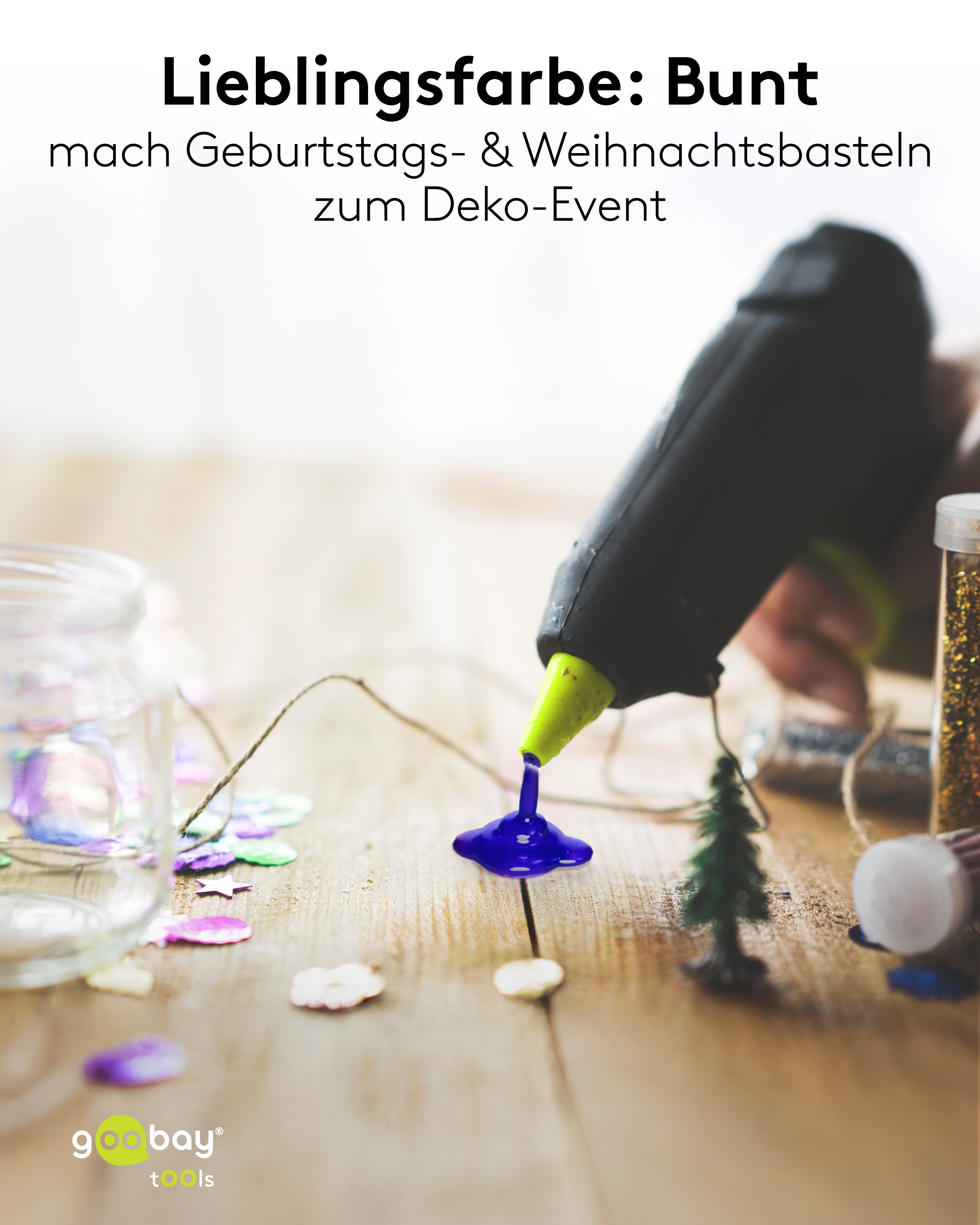 GOOBAY TOOLS Heißklebesticks, 77856, 11 mm, 5 Farben, 10 Stück