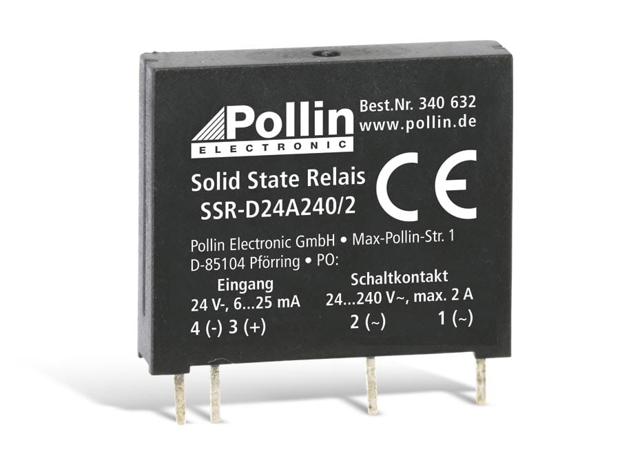 Solid State Relais SSR-D24A240/2, 24 V-, 2 A/240 V~ Solid State Relais SSR-D24A240/2, 24 V-, 2 A/240 V~