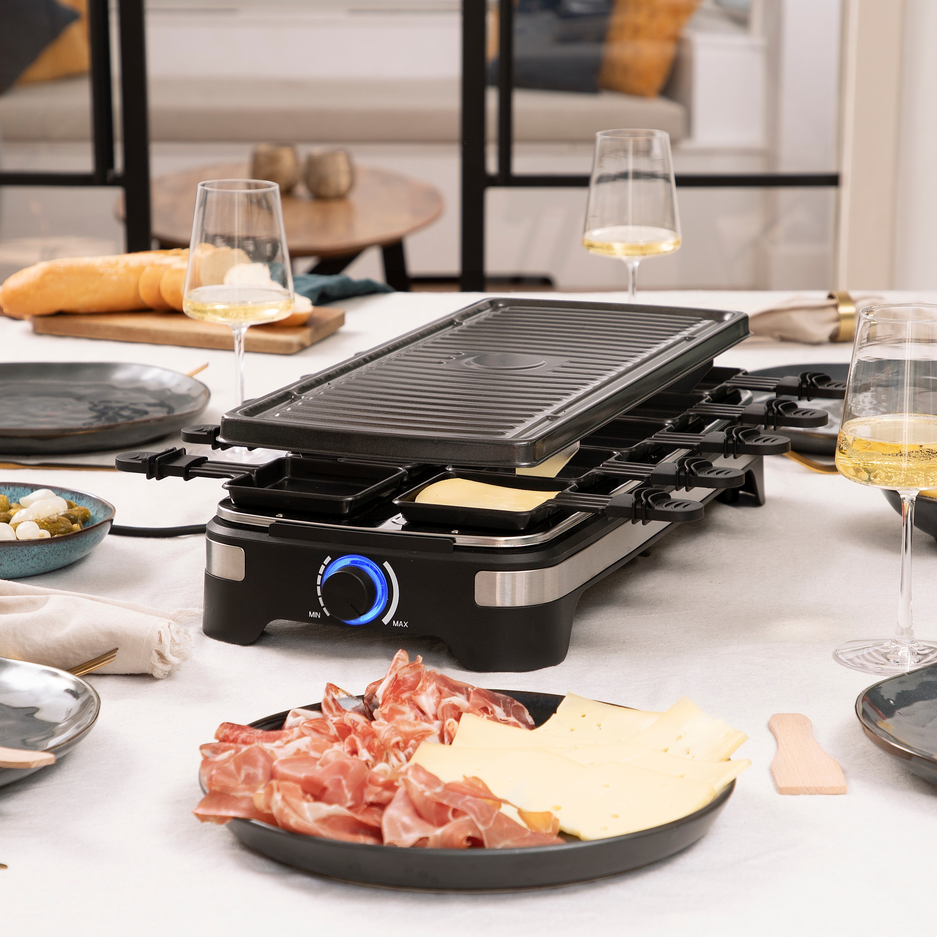 PRINCESS Raclette 10, 1500 W, 10 Personen, regelbares Thermostat PRINCESS Raclette 10, 1500 W, 10 Personen, regelbares Thermostat