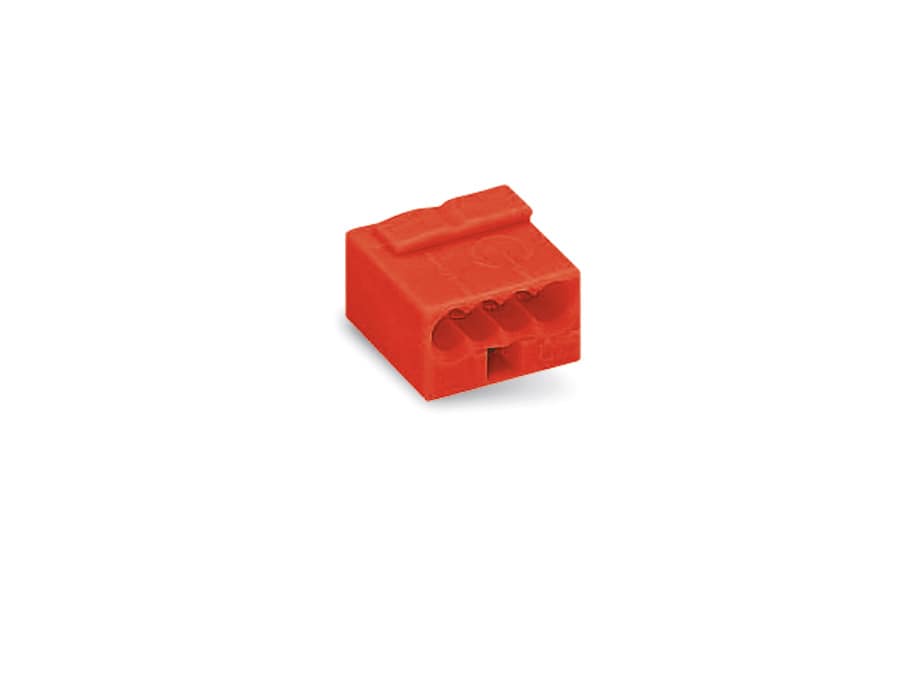 WAGO Micro-Steckklemmen 243-804, 4-polig, rot WAGO Micro-Steckklemmen 243-804, 4-polig, rot
