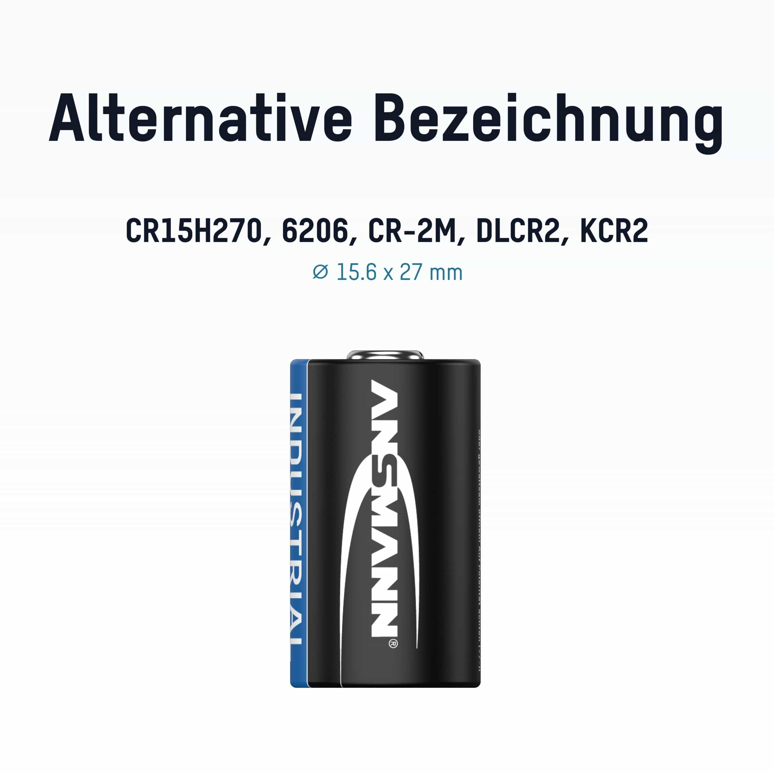 ANSMANN Lithium-Batterie CR 2, 10 Stück