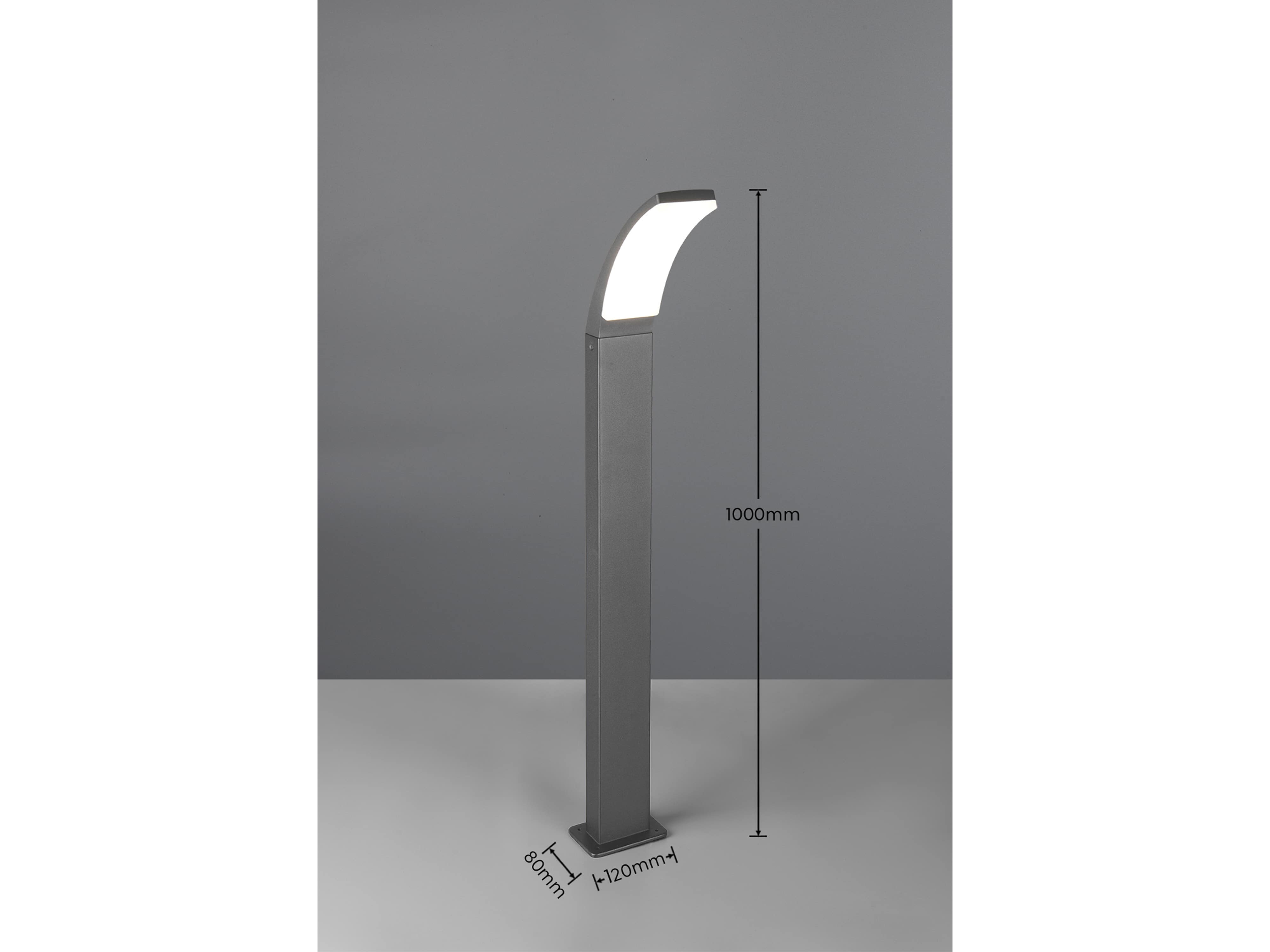 REALITY LED-Wegeleuchte Beja R23359142, 12,5W, 4000K, 1650lm, neutralweiß, IP44, Anthrazit