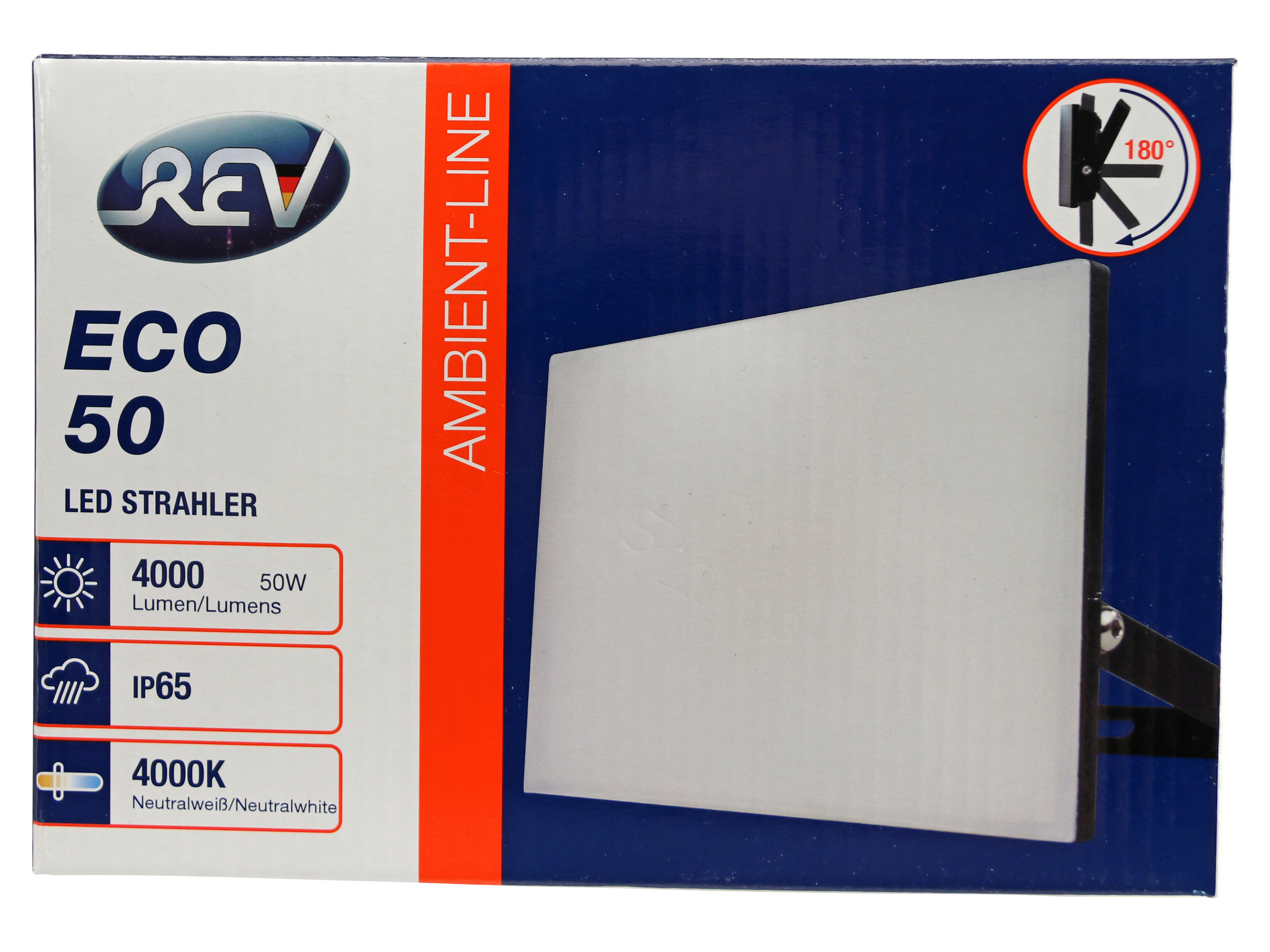 LED Strahler Eco 50 LFPOF050, 50W, 4000K, 4000lm, neutralweiß, IP65, schwarz