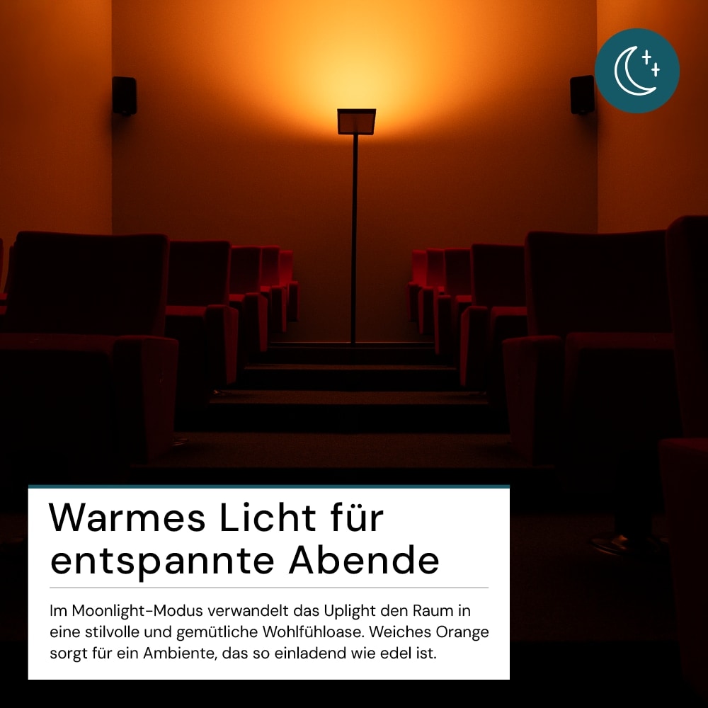 LUXULA LED-Büro-Stehleuchte, Up/Down, 100W, 4000K, EEK: F, 7000lm, IP20, dimmbar, schwarz