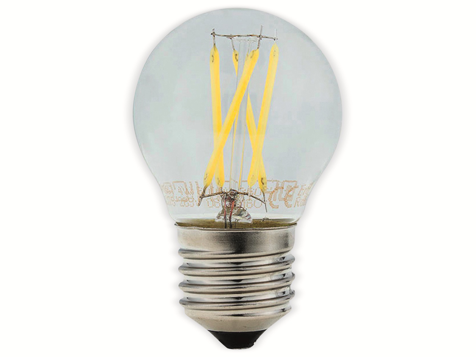 OPTONICA LED-Lampe 1867 Fil, E27, G45,EEK F, 4W, 400lm, 6000K