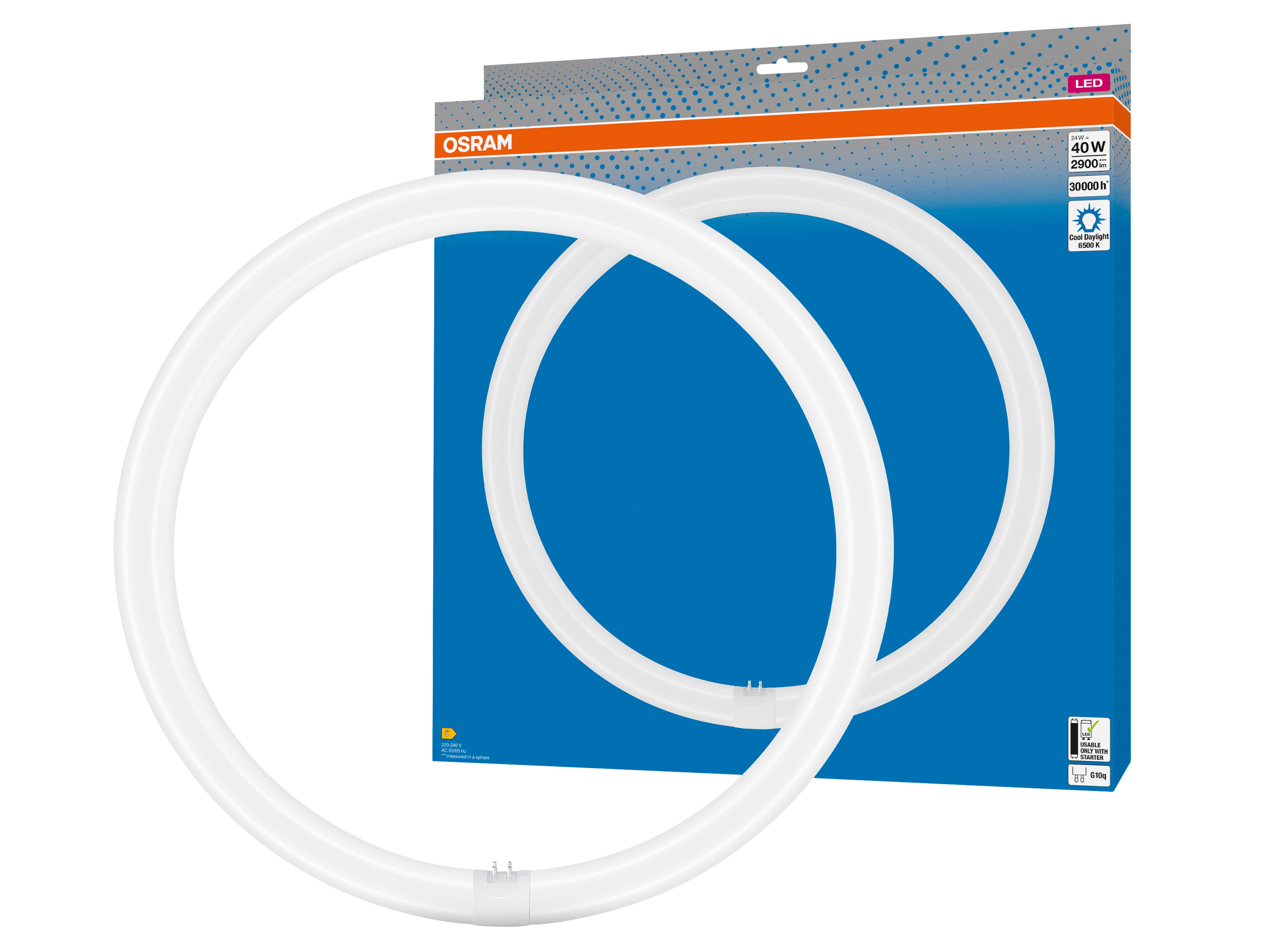 OSRAM LED-Röhre T9, Ringform, G10q, EEK: E, 24W, 2900lm, 6500K