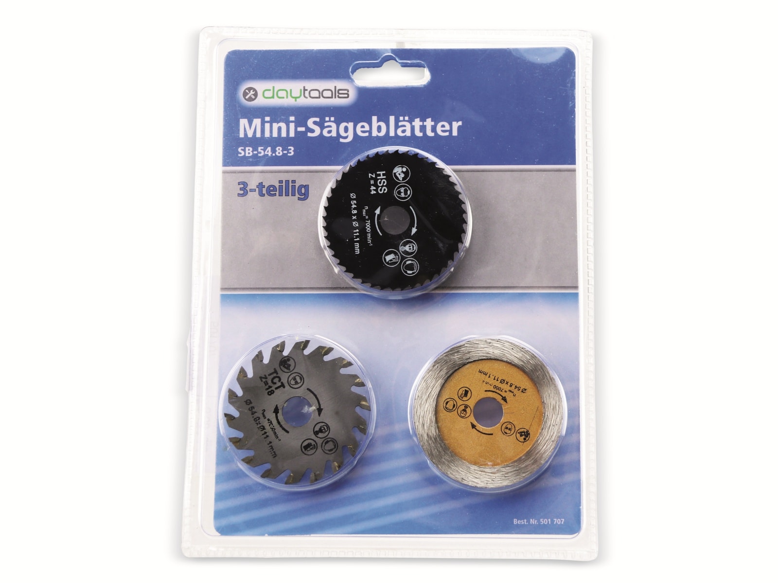 DAYTOOLS Mini-Sägeblätter SB-54.8-3, 54,8 mm, 3-teilig DAYTOOLS Mini-Sägeblätter SB-54.8-3, 54,8 mm, 3-teilig
