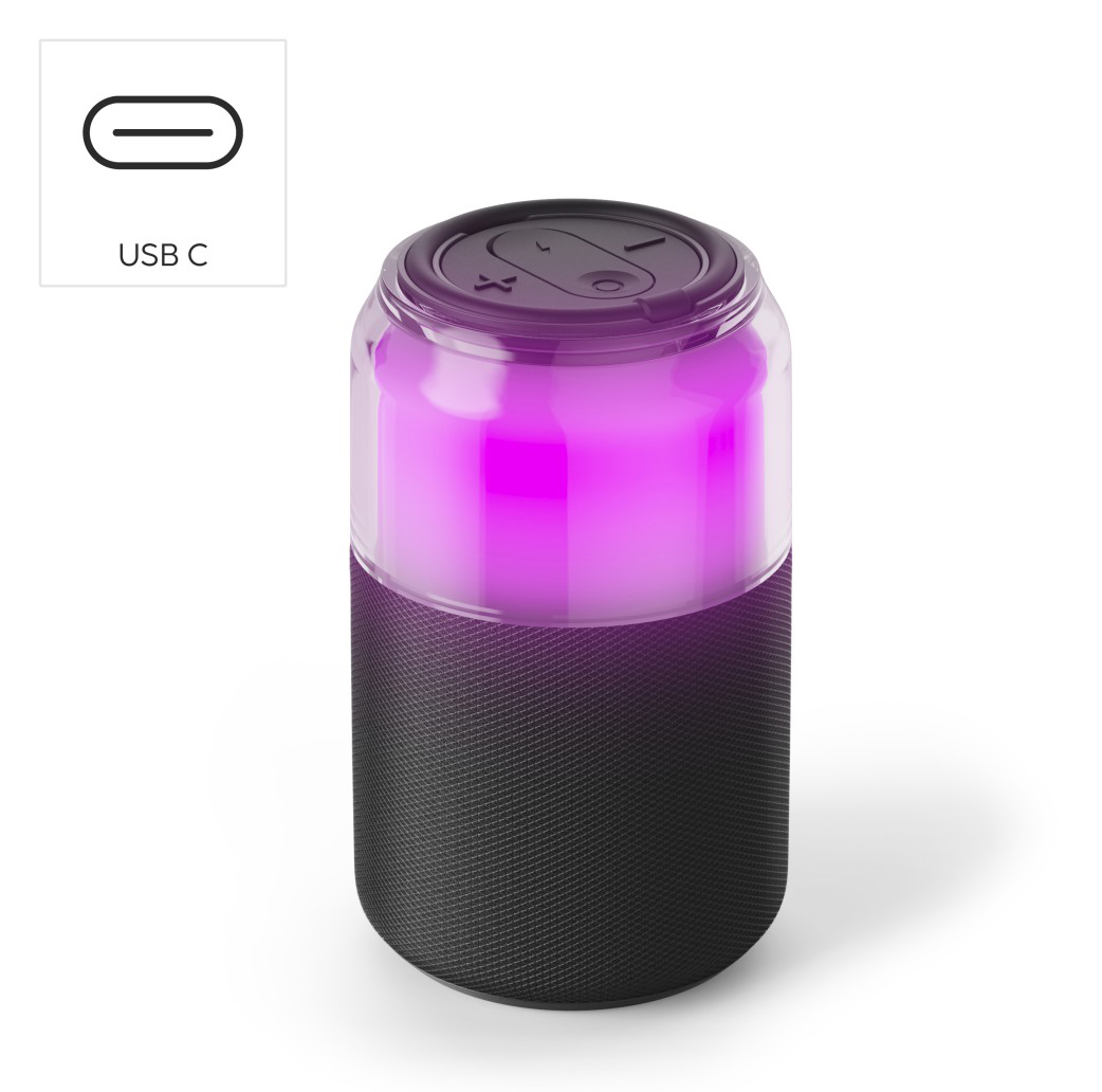 HAMA Tragbarer Bluetooth-Lautsprecher "Can Speaker", Schwarz, 5 W