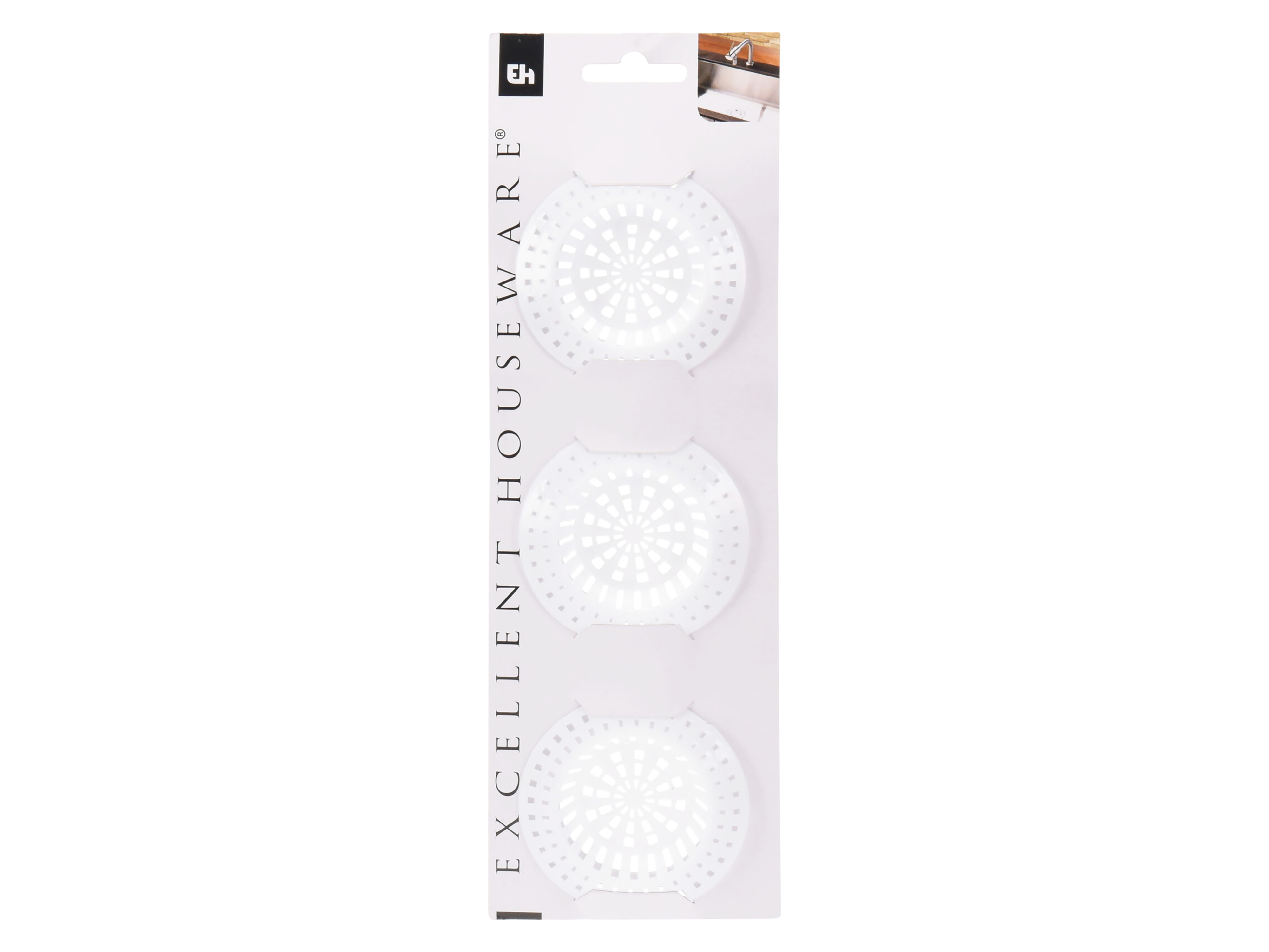 Excellent Houseware, Abflusssieb für Spülbecken, 3 Stück
