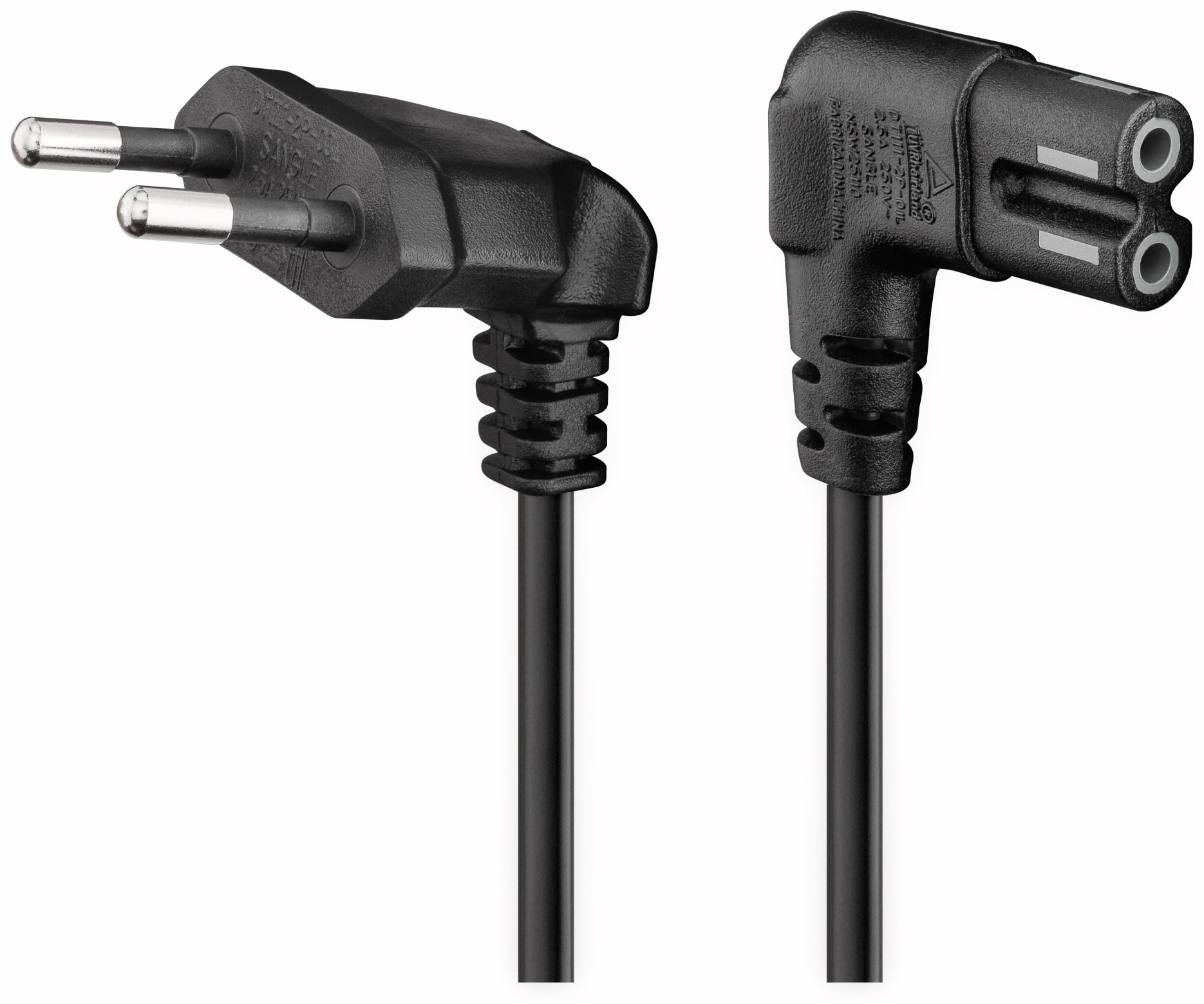 GOOBAY Euro-Netzkabel mit Doppelnutkupplung, schwarz, 1,5m, 90°, geeignet für SONOS PLAY 1 und 5 GOOBAY Euro-Netzkabel mit Doppelnutkupplung, schwarz, 1,5m, 90°, geeignet für SONOS PLAY 1 und 5