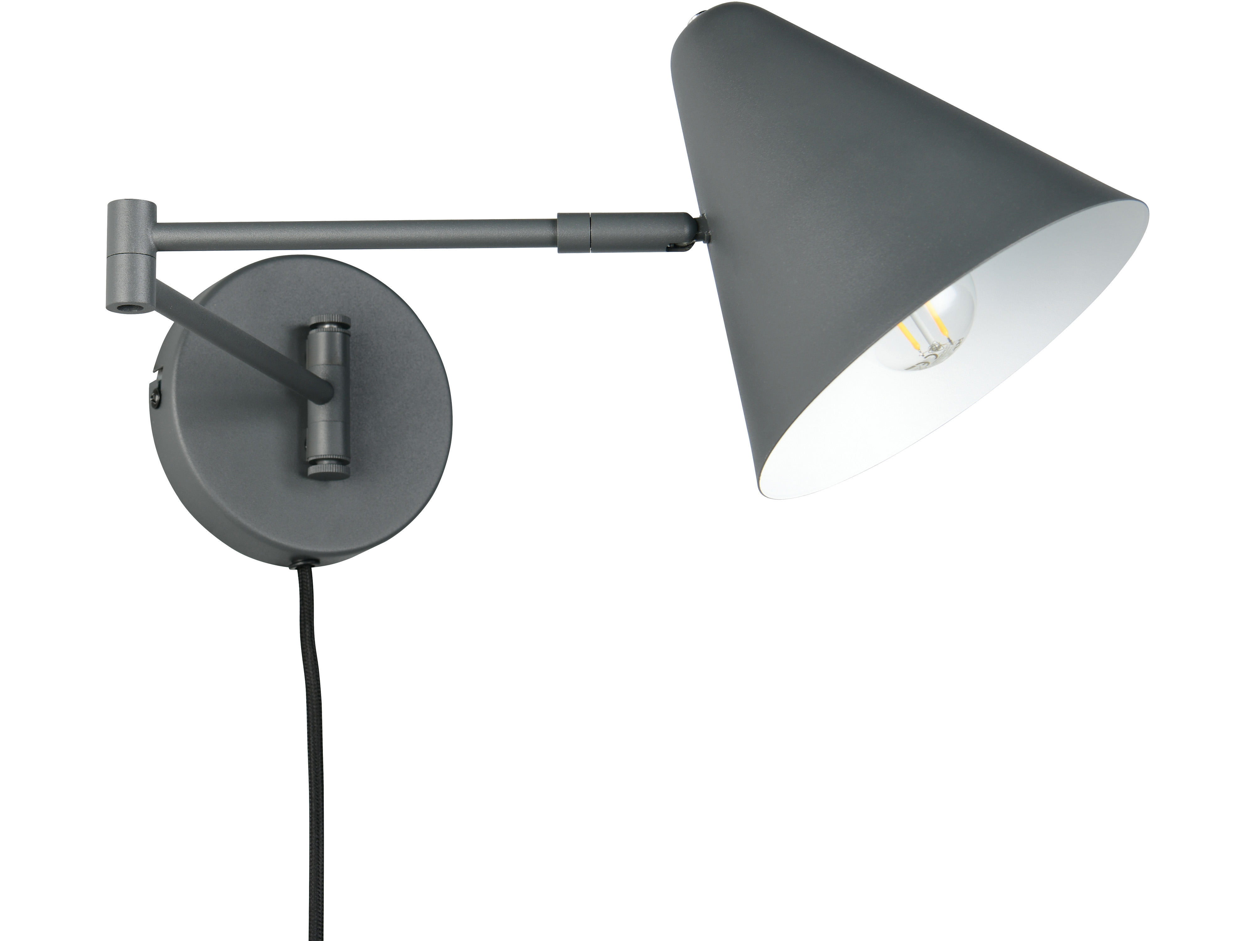 TRIO Wandleuchte Cosima 263970142, E14, ohne LM, IP20, anthrazit