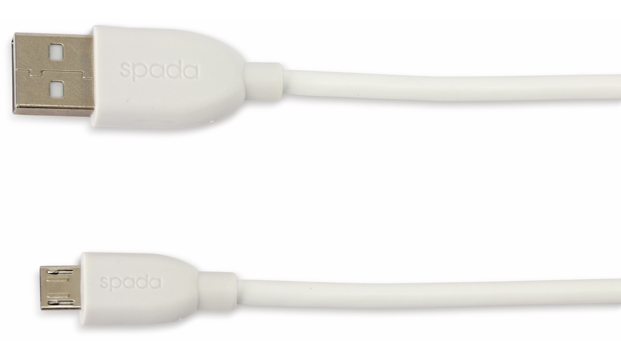 Spada USB2.0 Kabel, USB-A/Micro-B, 1m, weiß