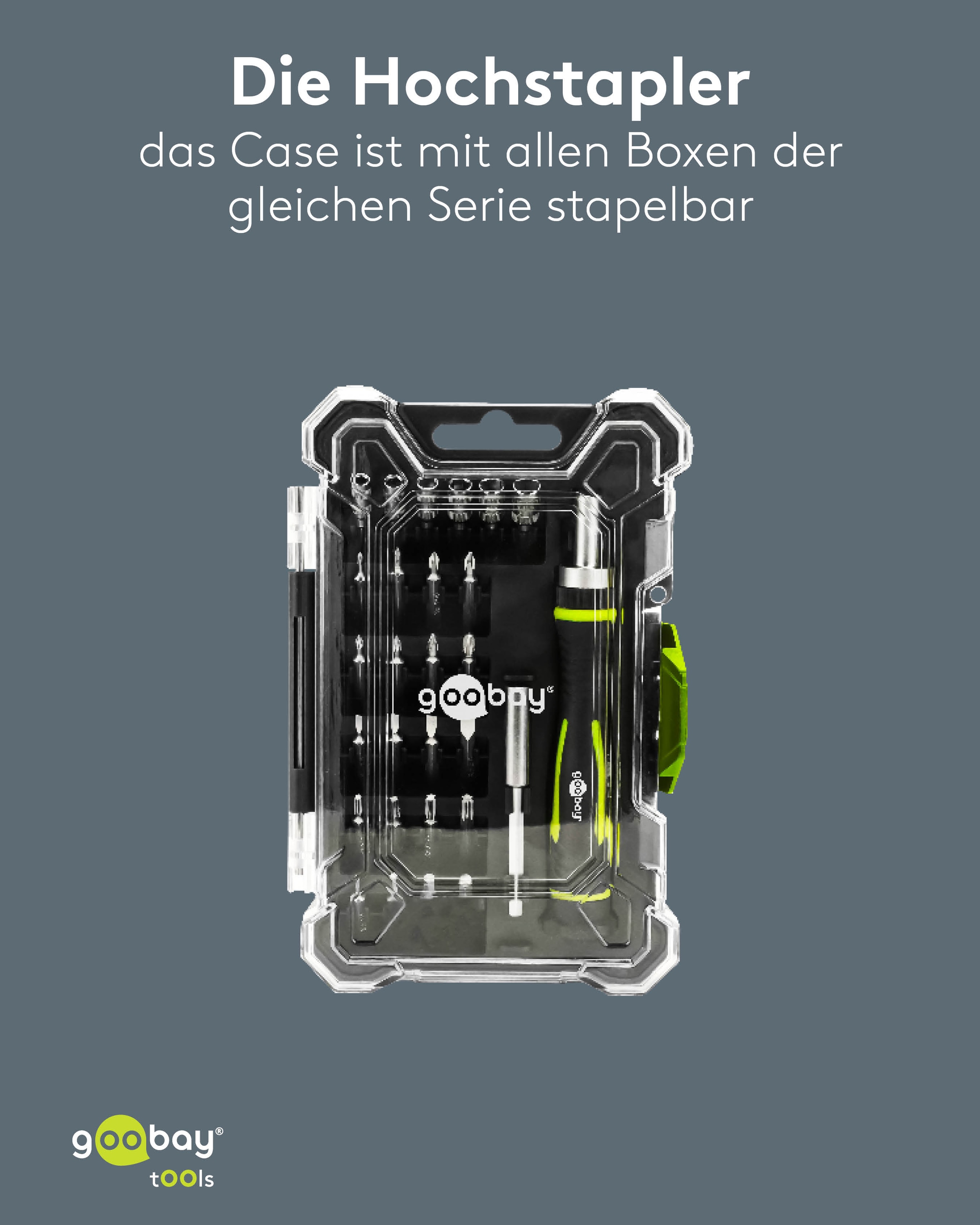 GOOBAY TOOLS Schraubendreher-Set, 77840, mit 26-tlg. Bitsatz