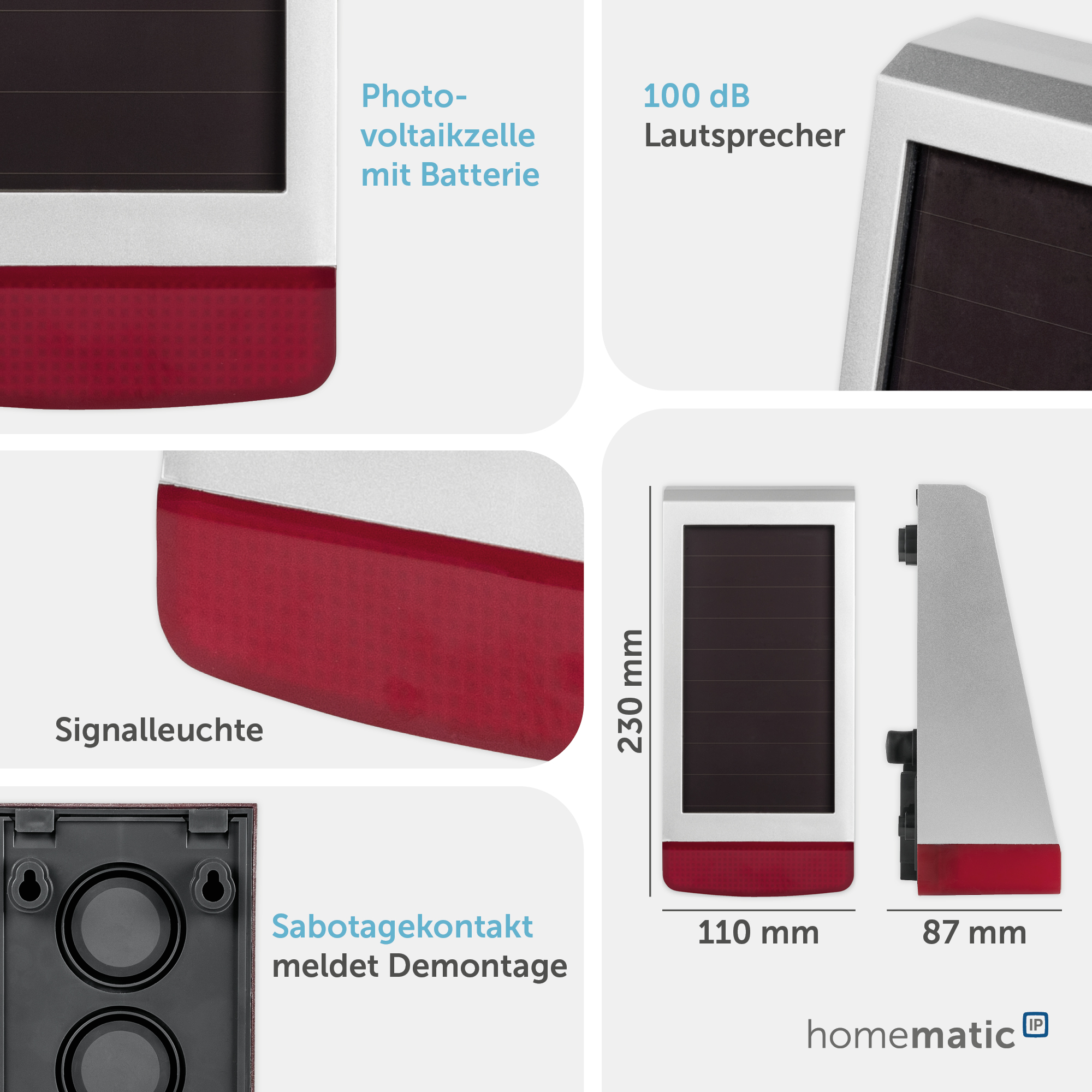 HOMEMATIC IP Smart Home 153208A0, Alarmsirene, Außenbereich