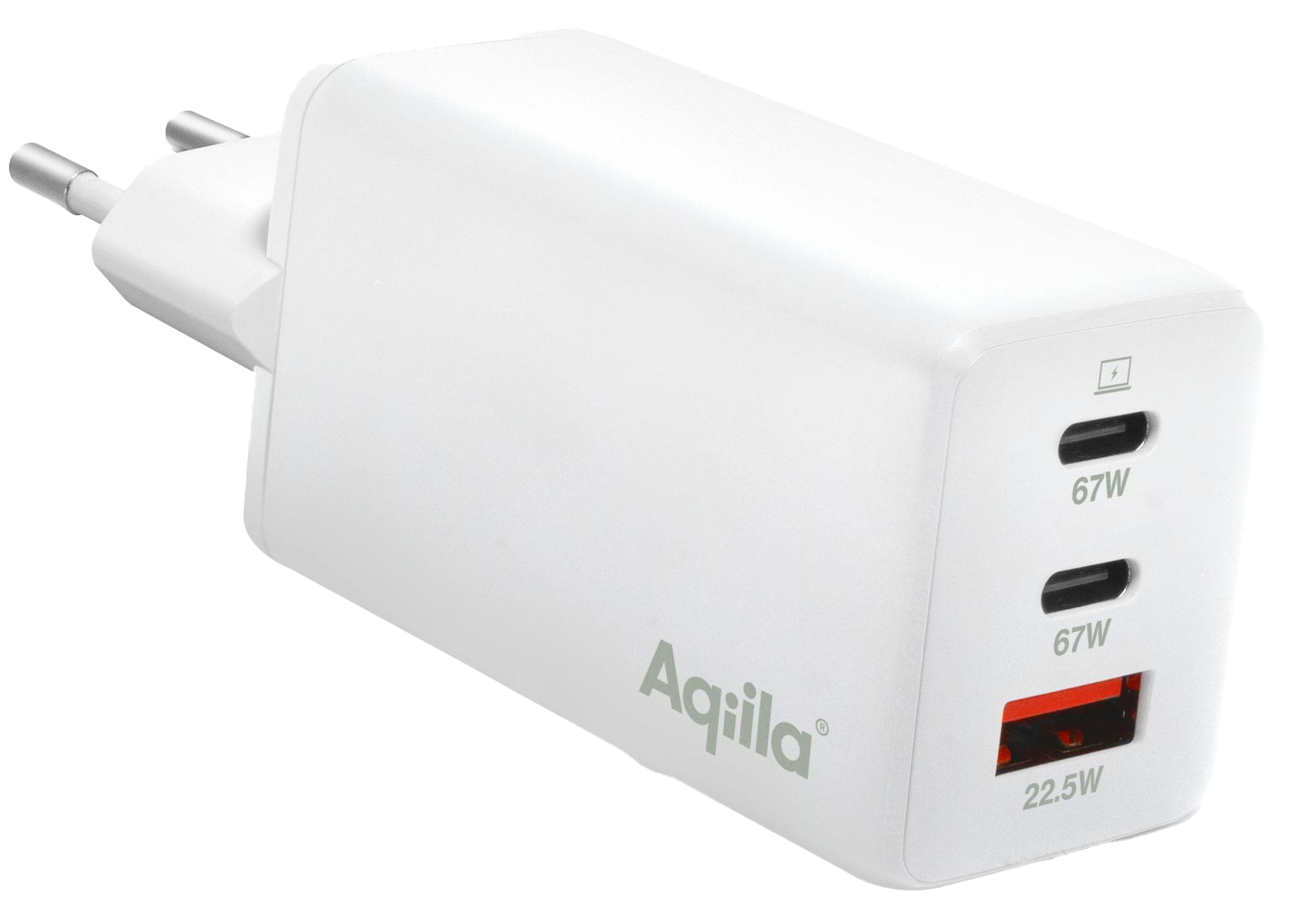 AQIILA USB-Lader Chargebird W3, 65 W, 3-fach, 2x USB-C, 1x USB-A AQIILA USB-Lader Chargebird W3, 65 W, 3-fach, 2x USB-C, 1x USB-A