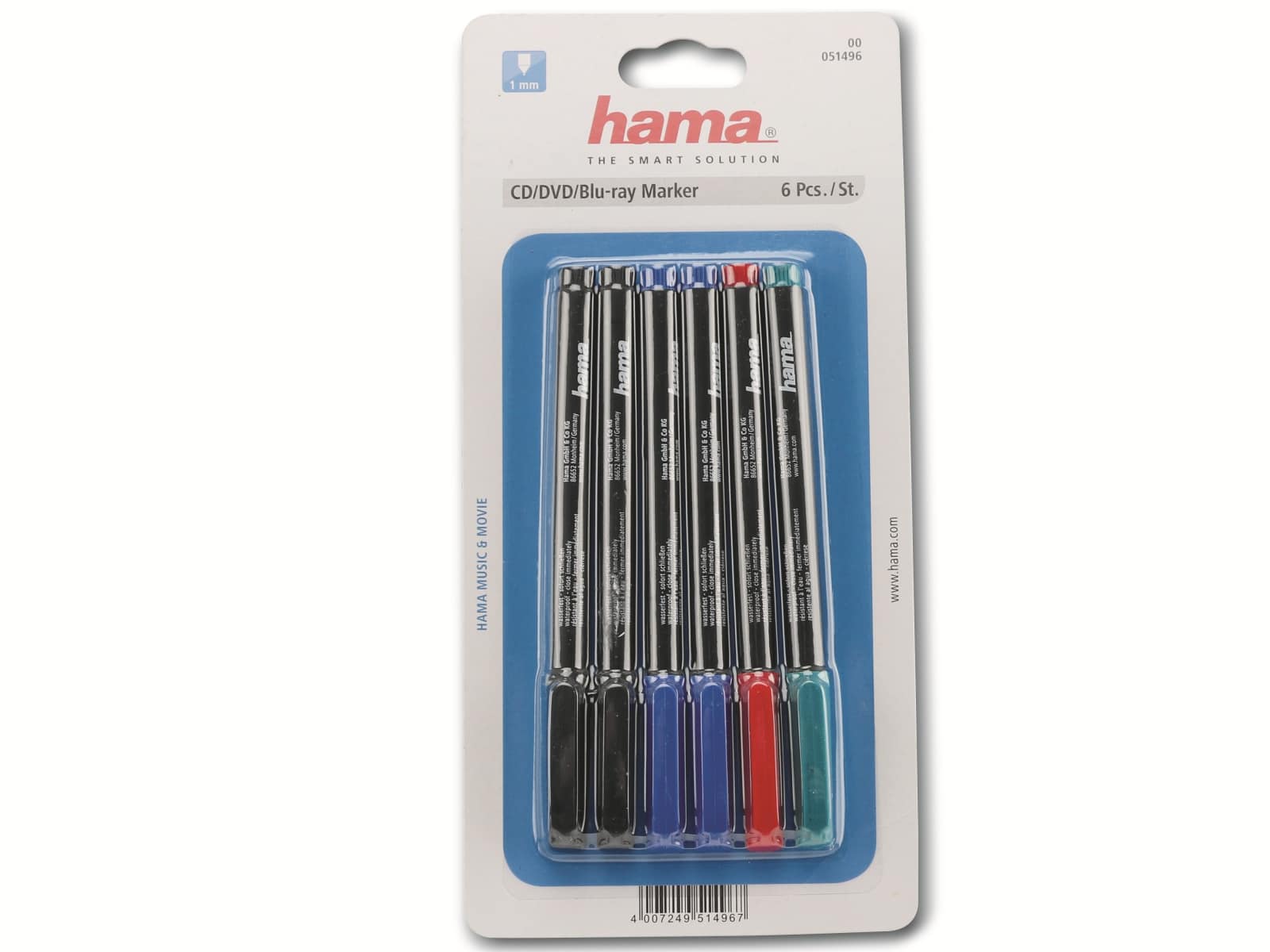 Hama CD/DVD-Marker, 6er Set
