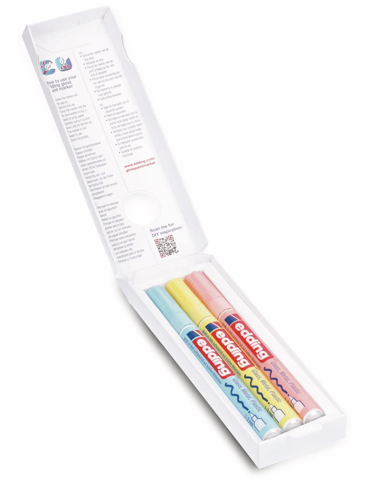 edding Paint-Marker-Set, e-751/3 S CR, 3 Stück, pastell, sortiert edding Paint-Marker-Set, e-751/3 S CR, 3 Stück, pastell, sortiert