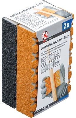 BGS TECHNIC Schleifschwamm-Satz, 80811, K60/K80, 2-teilig BGS TECHNIC Schleifschwamm-Satz, 80811, K60/K80, 2-teilig