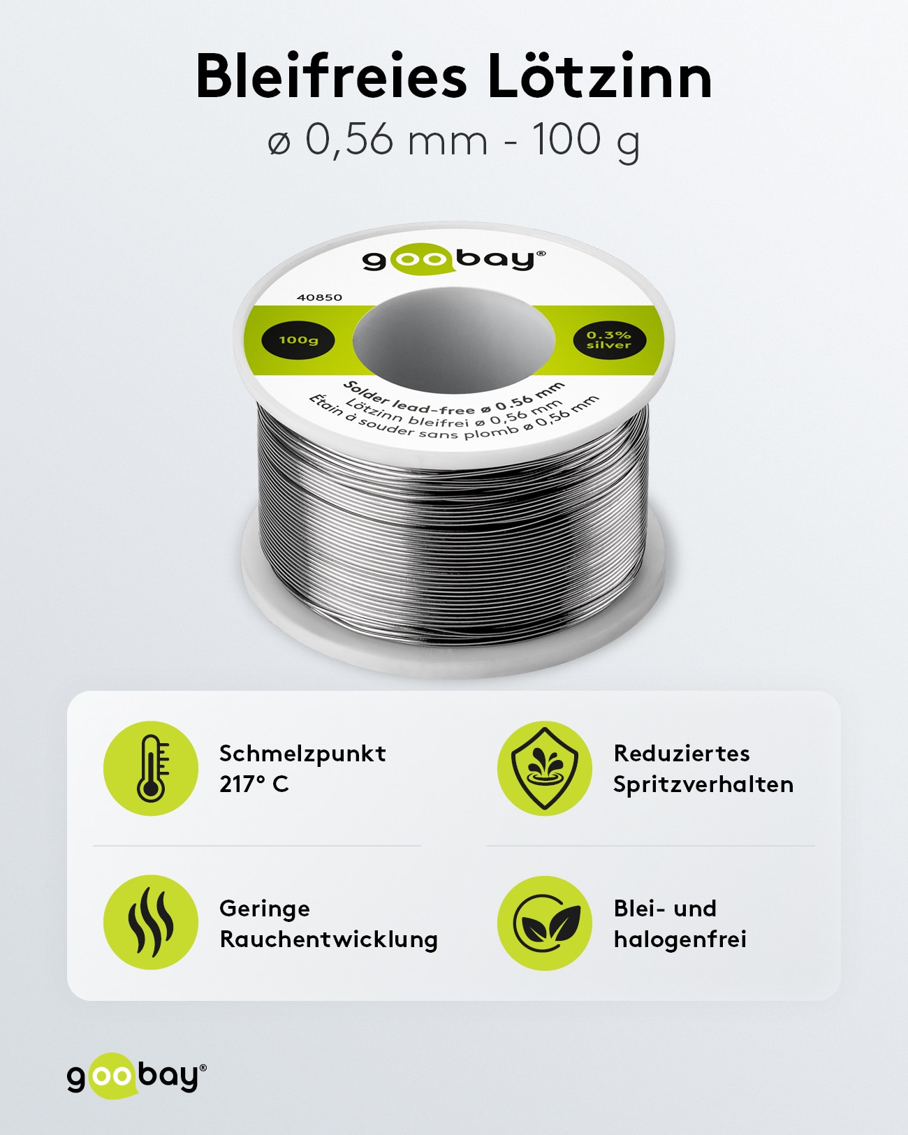 GOOBAY Lötzinn Essential, 100 g, Ø 0,56 mm