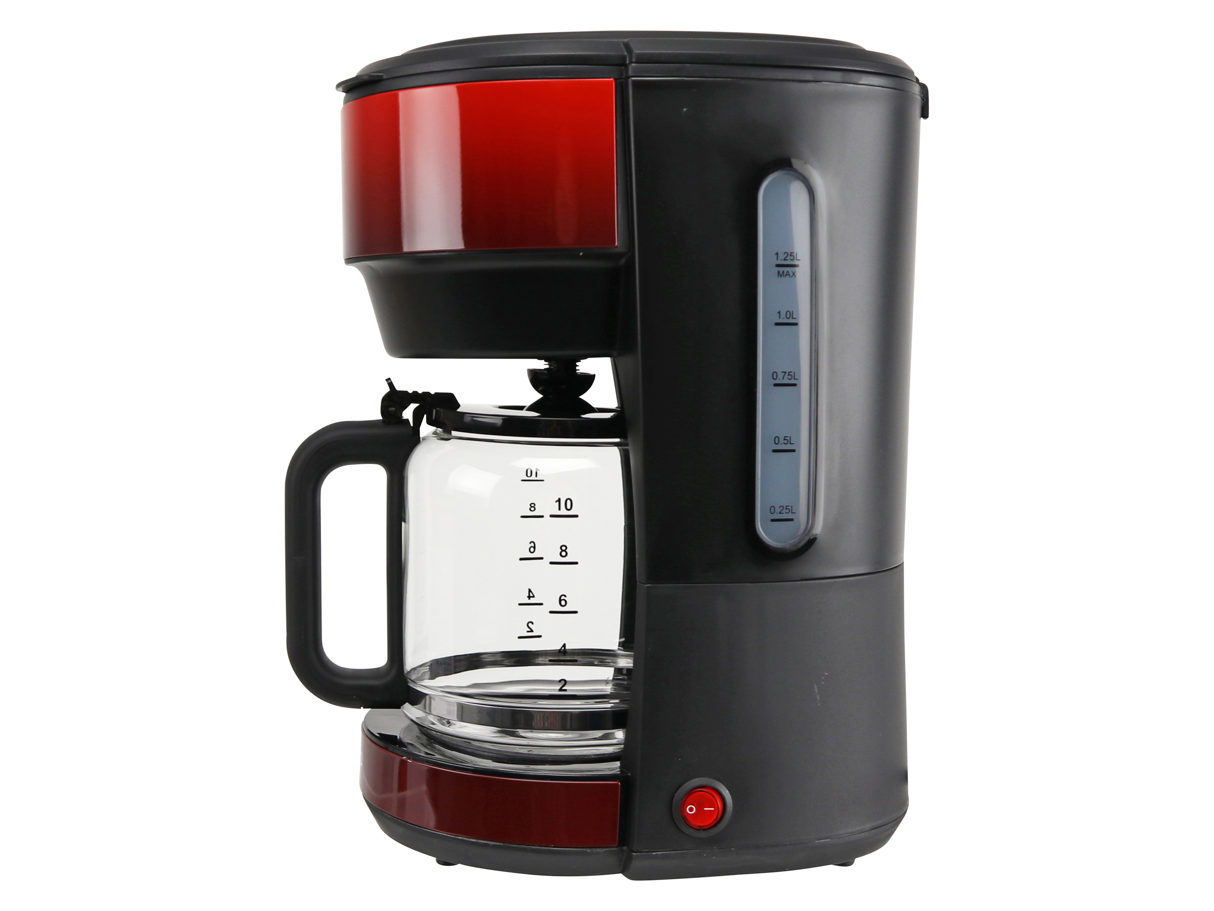 Kaffeemaschine, Ombré, 1000 W, schwarz/rot Kaffeemaschiene, Ombré, 1000 W, schwarz/rot