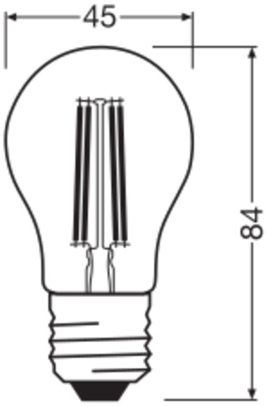 OSRAM LED-Lampe Retrofit, 3,4 W, E27, 2700 K, EEK: D, 470 lm, IP20, warmweiß