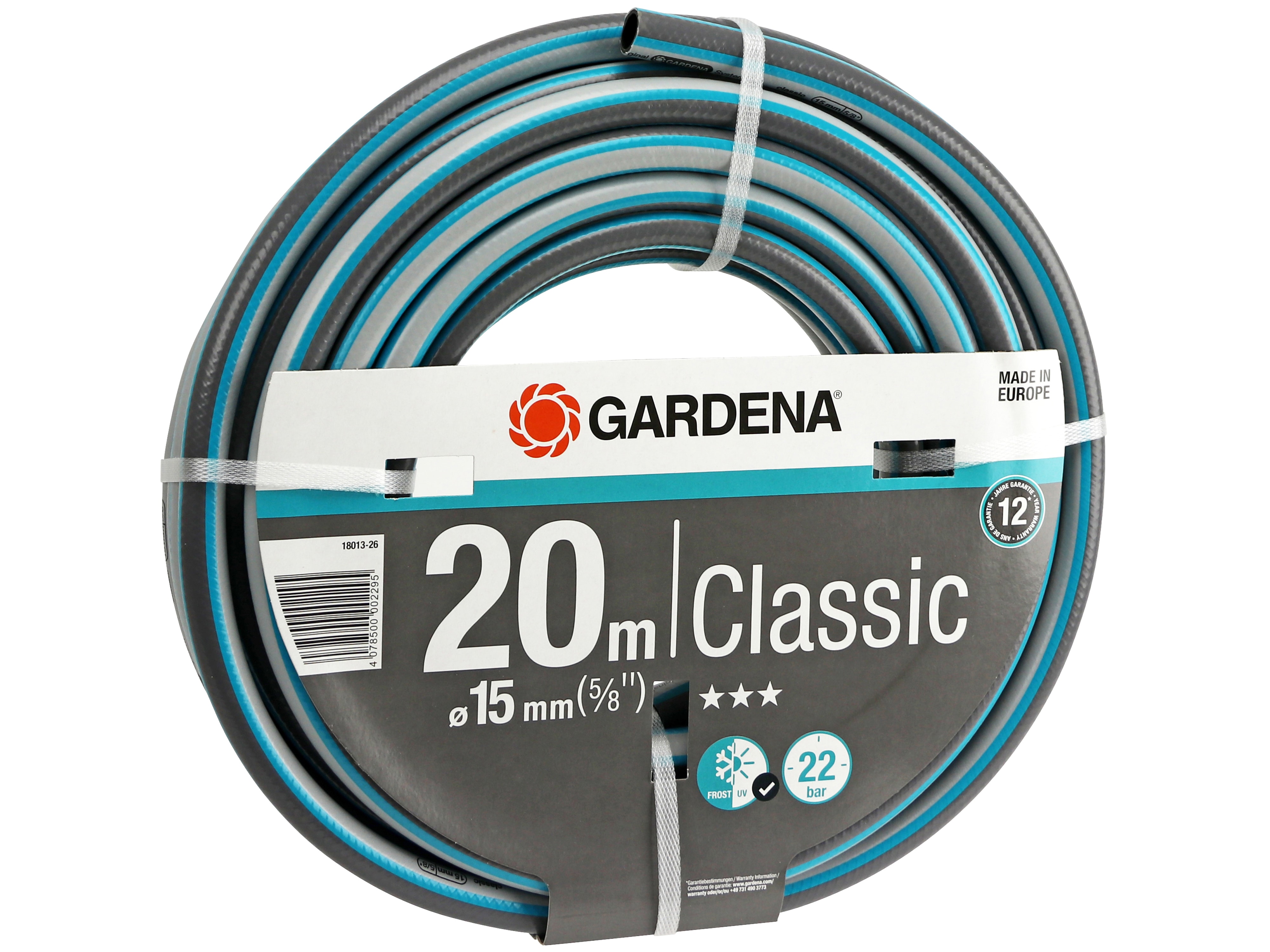 GARDENA Gartenschlauch 18013-26 Classic, 20 m, 15 mm (5/8")