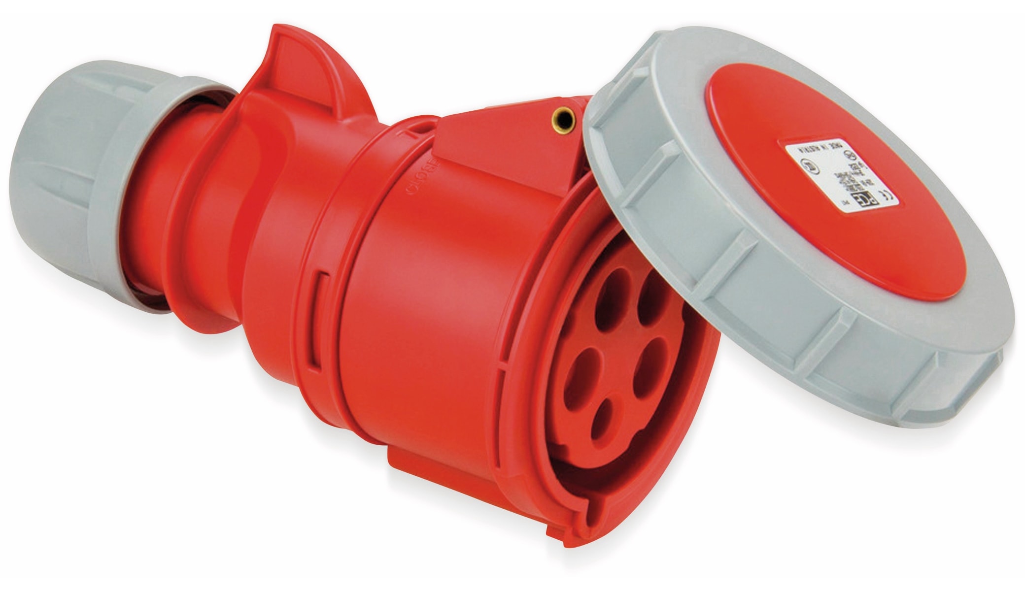 PCE CEE-Kupplung Shark, 16A, 5-polig, 400 V, IP67 PCE CEE-Kupplung Shark, 16A, 5-polig, 400 V, IP67