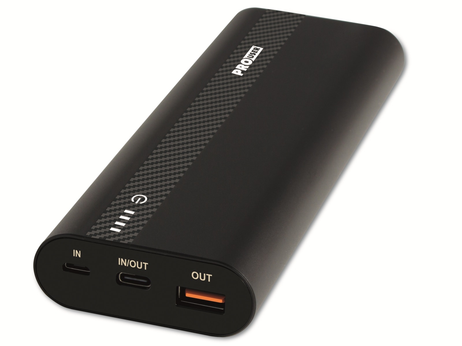 PROUSER USB Powerbank PRO USER 20178, 20.000 mAh, 18W, schwarz PROUSER USB Powerbank PRO USER 20178, 20.000 mAh, 18W, schwarz