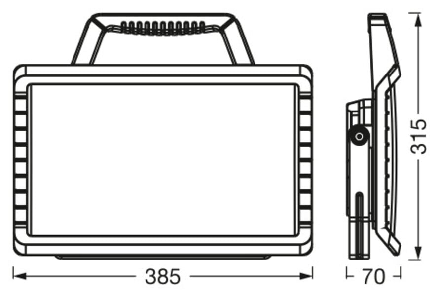 OSRAM LED-Fluter, 26W, 6500K, 3000lm, kaltweiß, IP54, schwarz
